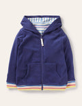 Towelling Hoodie-Starboard Blue