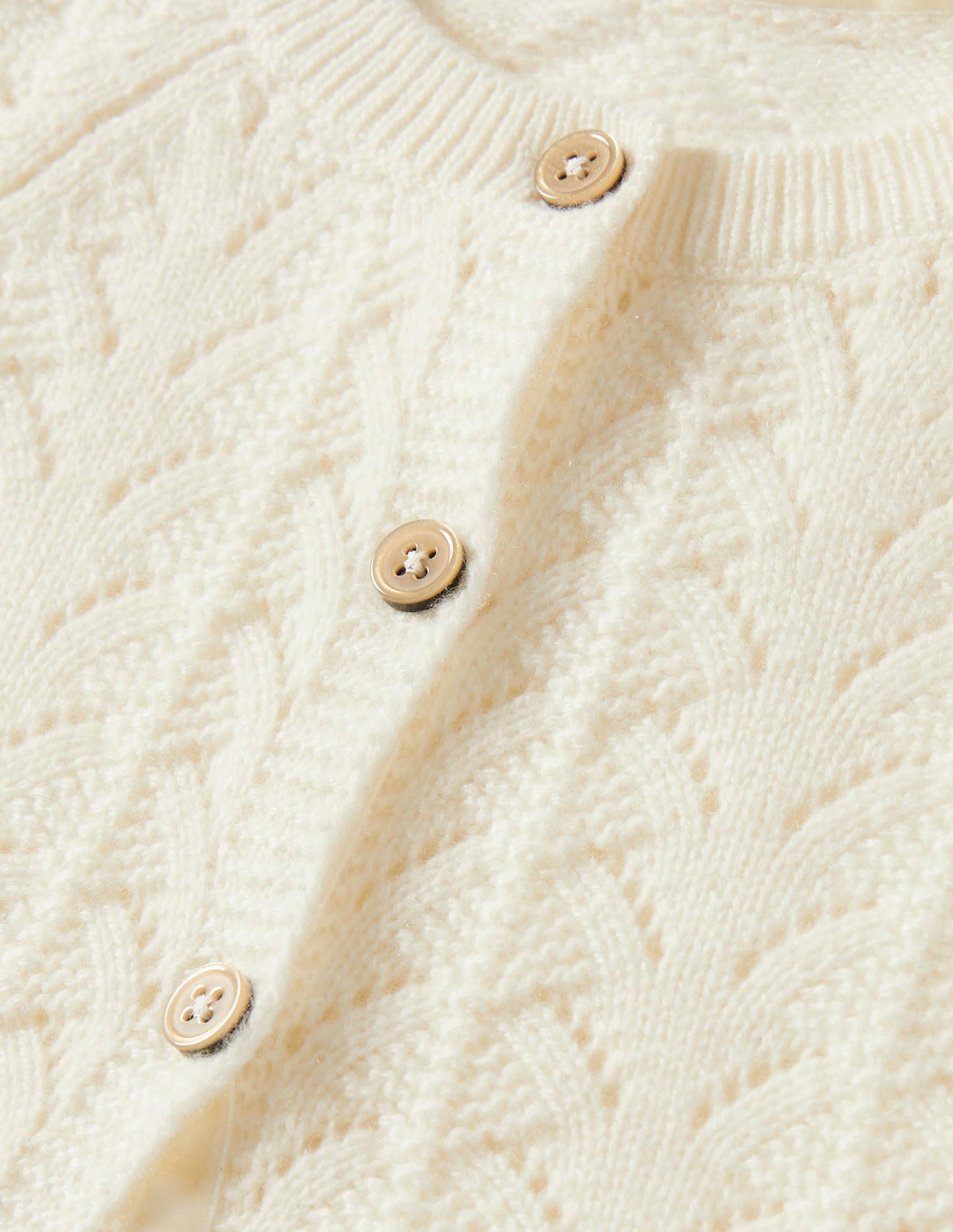 Cashmere Cardigan-Ecru Mélange