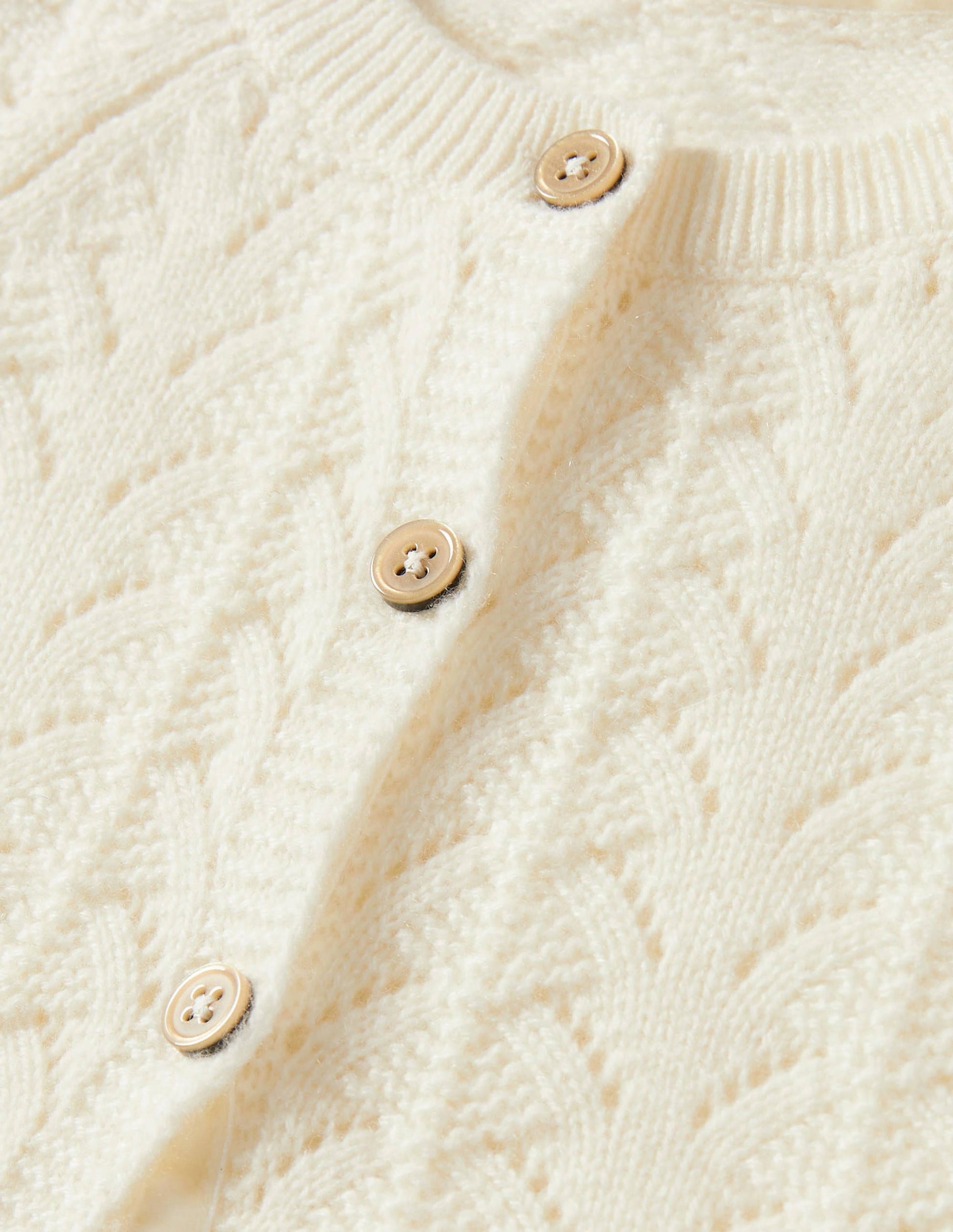 Cashmere Cardigan-Ecru Mélange-3