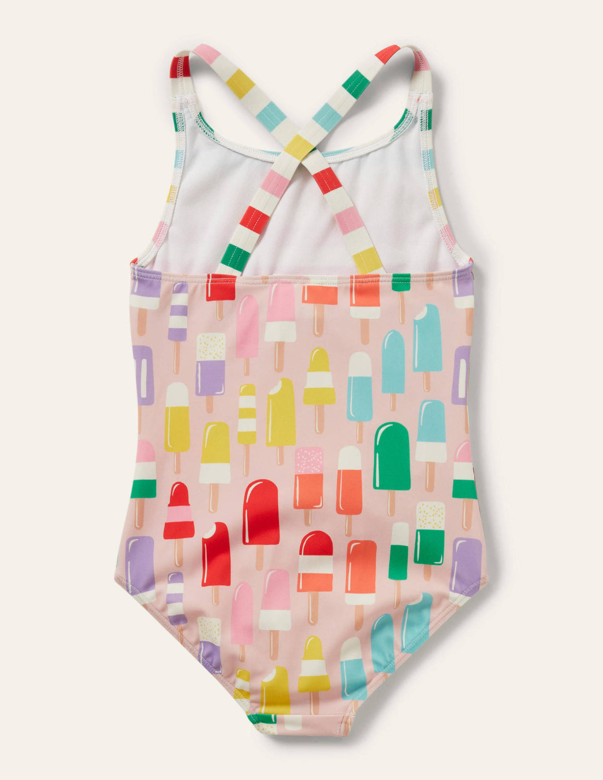 Hotchpotch Cross-back Swimsuit-Multi Rainbow Lollies-2