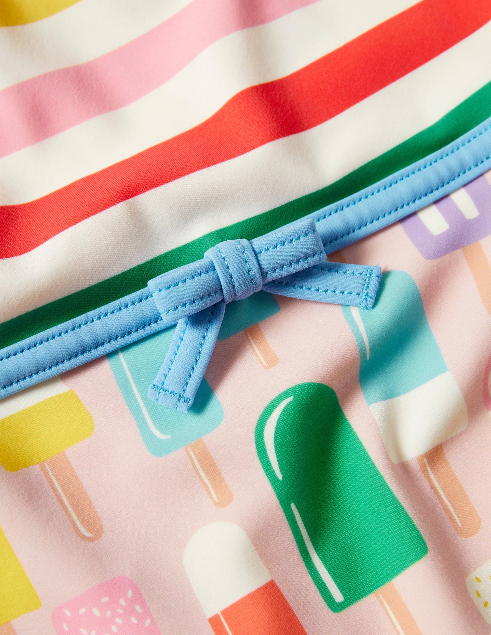 Hotchpotch Cross-back Swimsuit-Multi Rainbow Lollies - Image 3