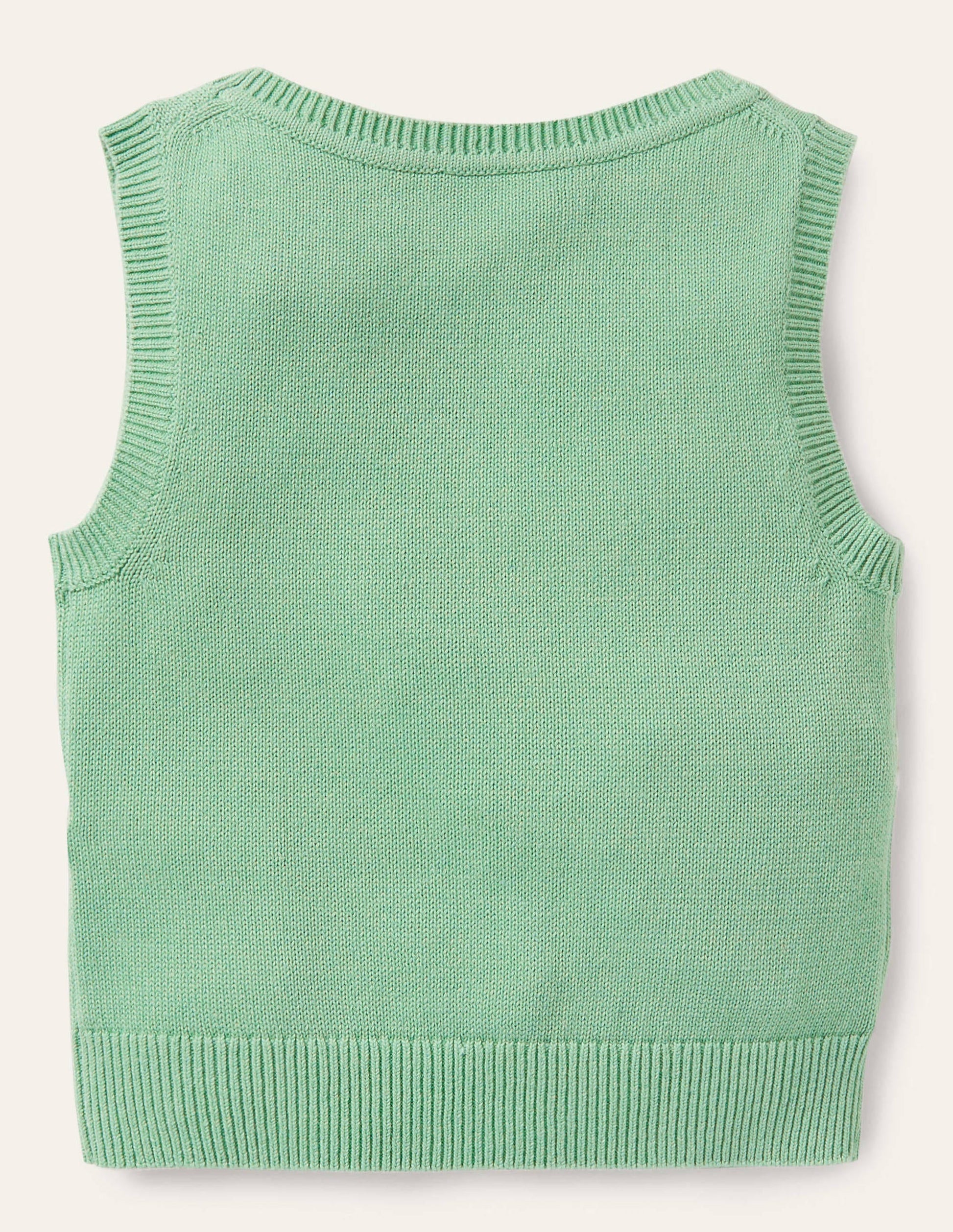 Knitted Tank Top-Fountain Green Bunny-2