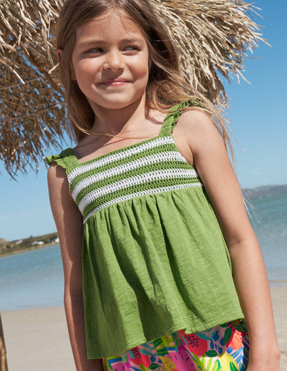 Crochet Vest-Green pepper-4