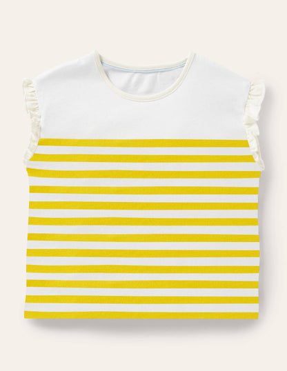 Faye Jersey Top-Daffodil Yellow/ Ivory