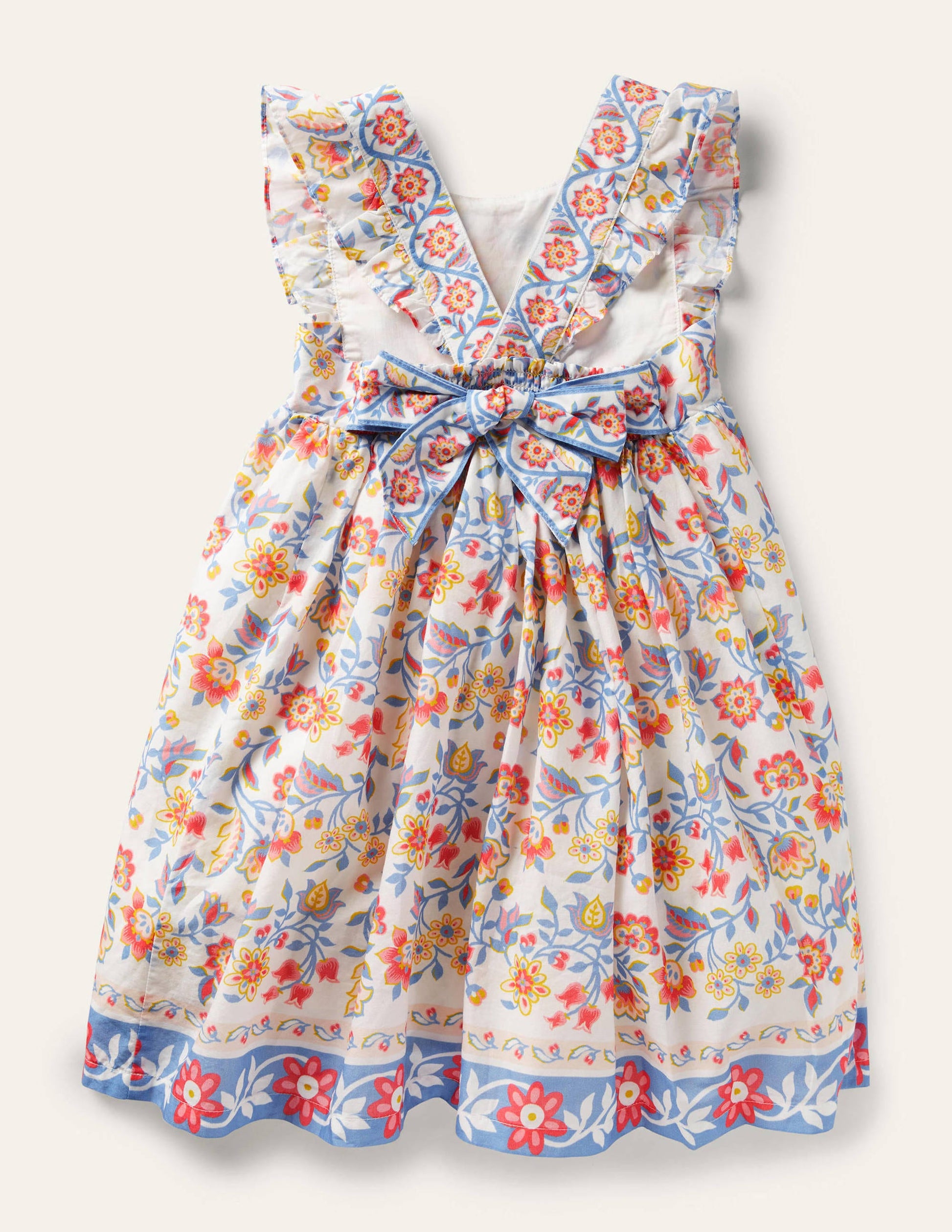 Bow Back Dress-Ivory Paisley-2