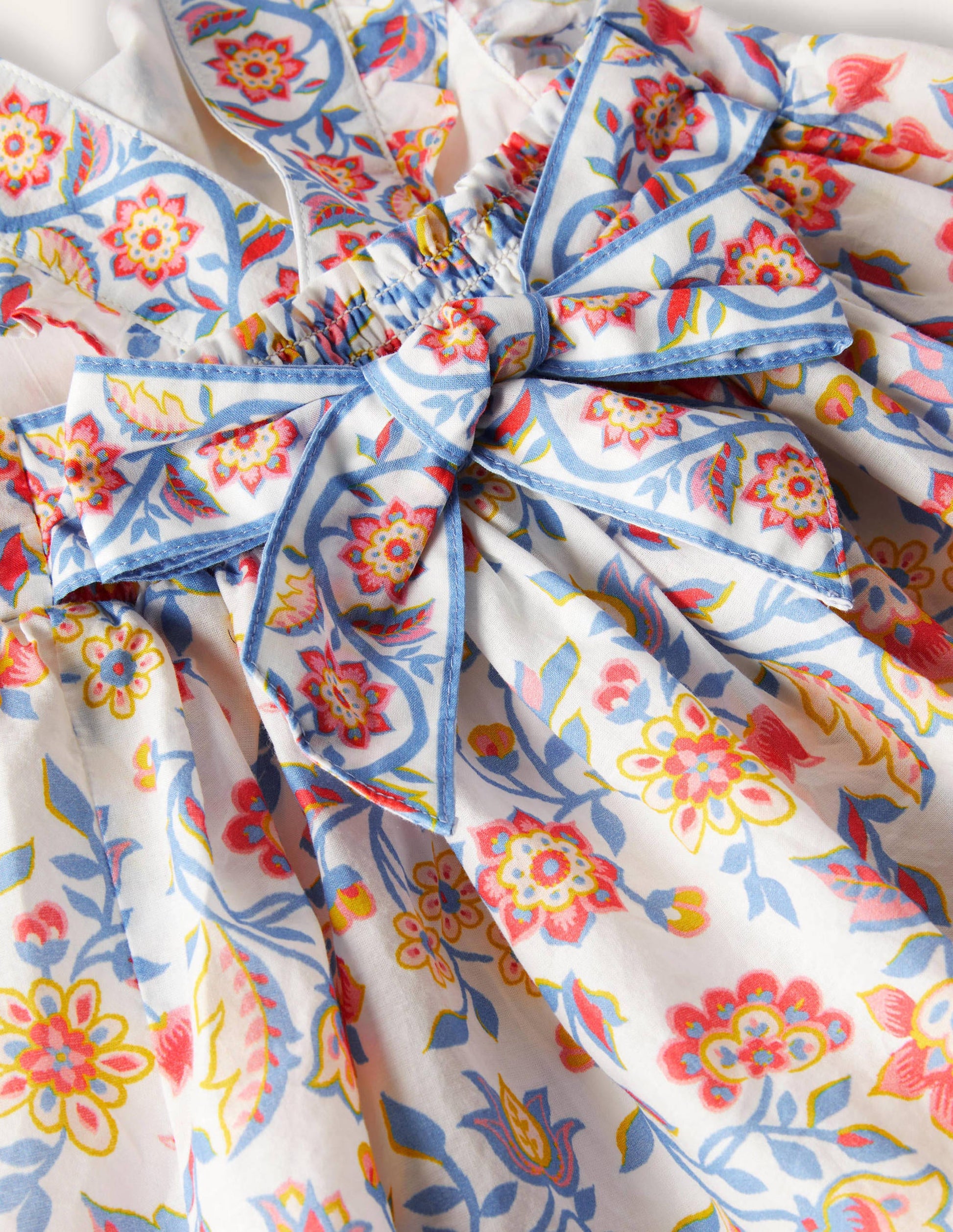 Bow Back Dress-Ivory Paisley-3