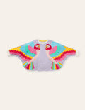 Appliqué Sweatshirt-Ivory / Starboard Parrot