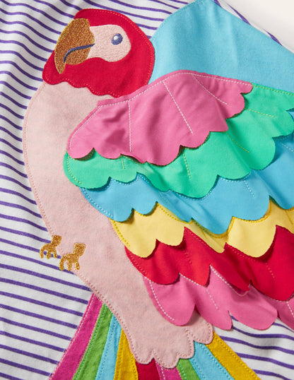 Appliqué Sweatshirt-Ivory / Starboard Parrot-4