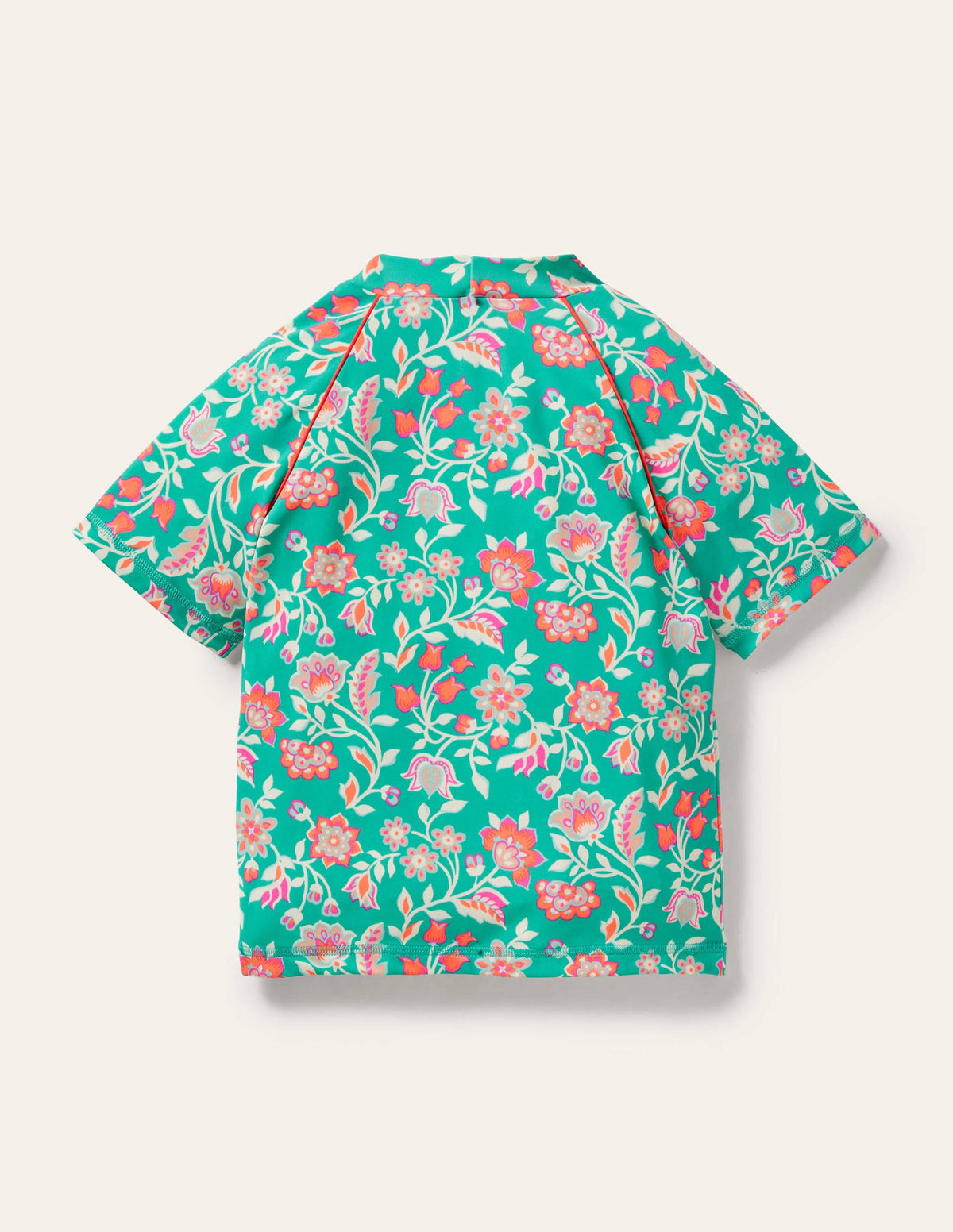 Short Sleeve Rash Vest-Tropical Green Paisley-2