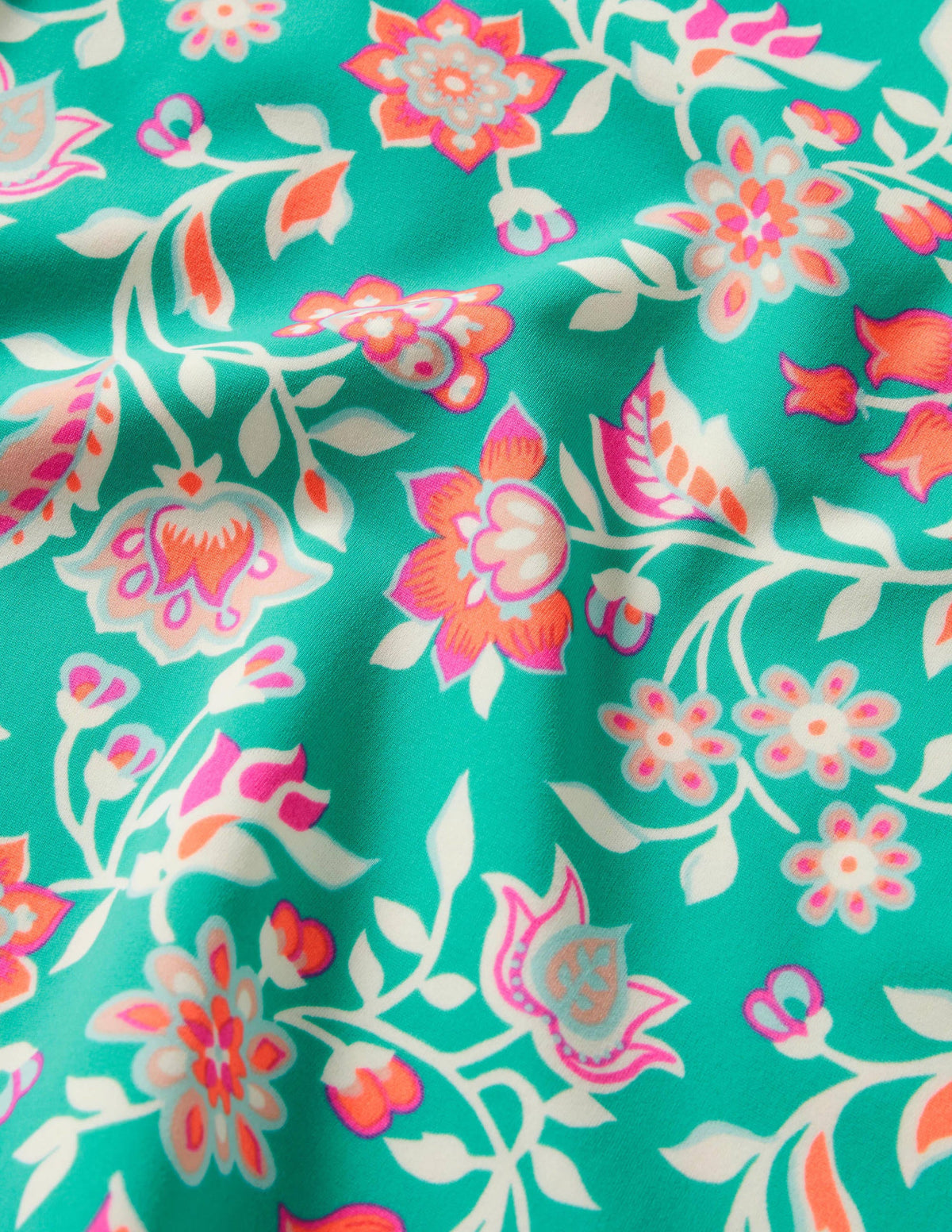 Short Sleeve Rash Vest-Tropical Green Paisley - Image 3