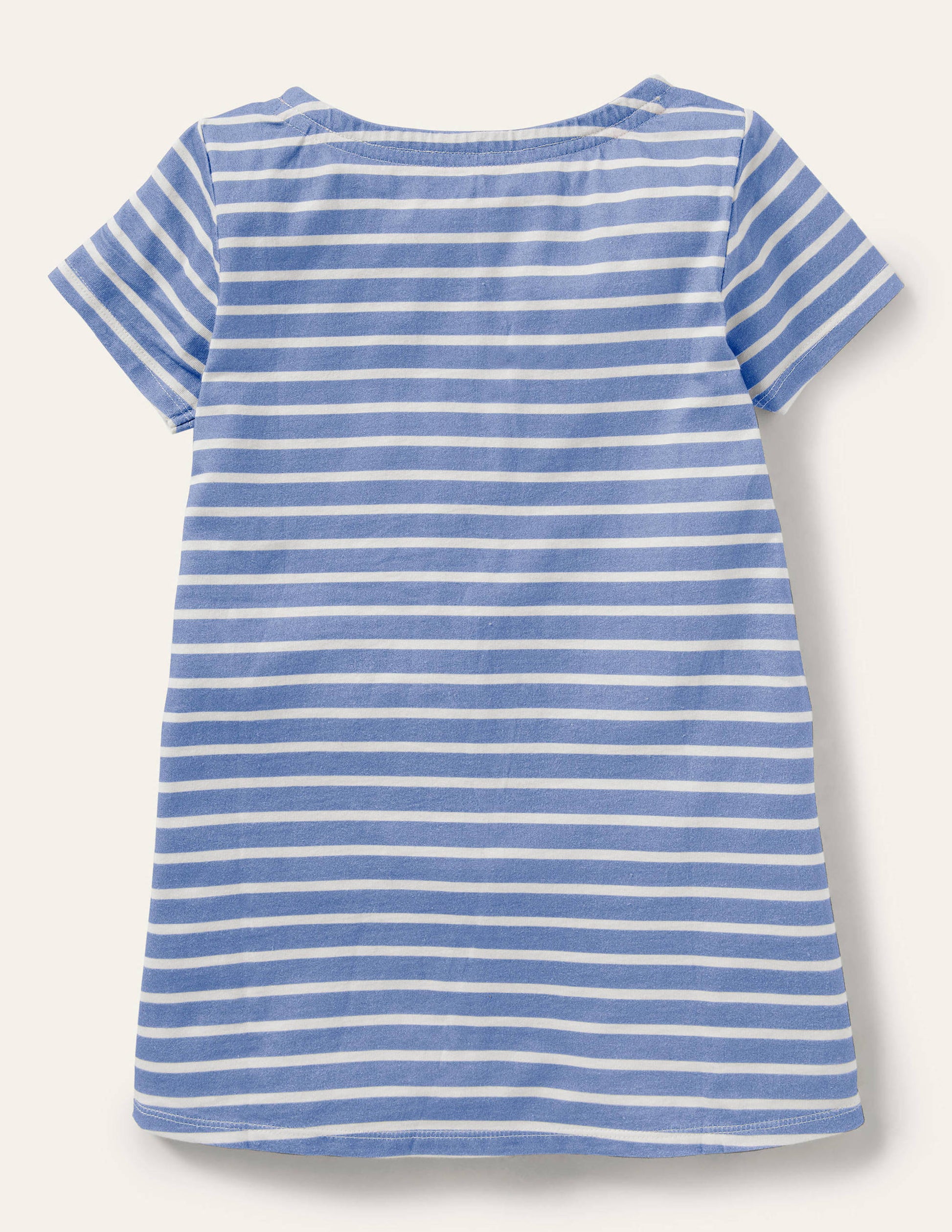 Short Sleeve Appliqué Tunic-Bluebell/ Ivory Unicorn-2