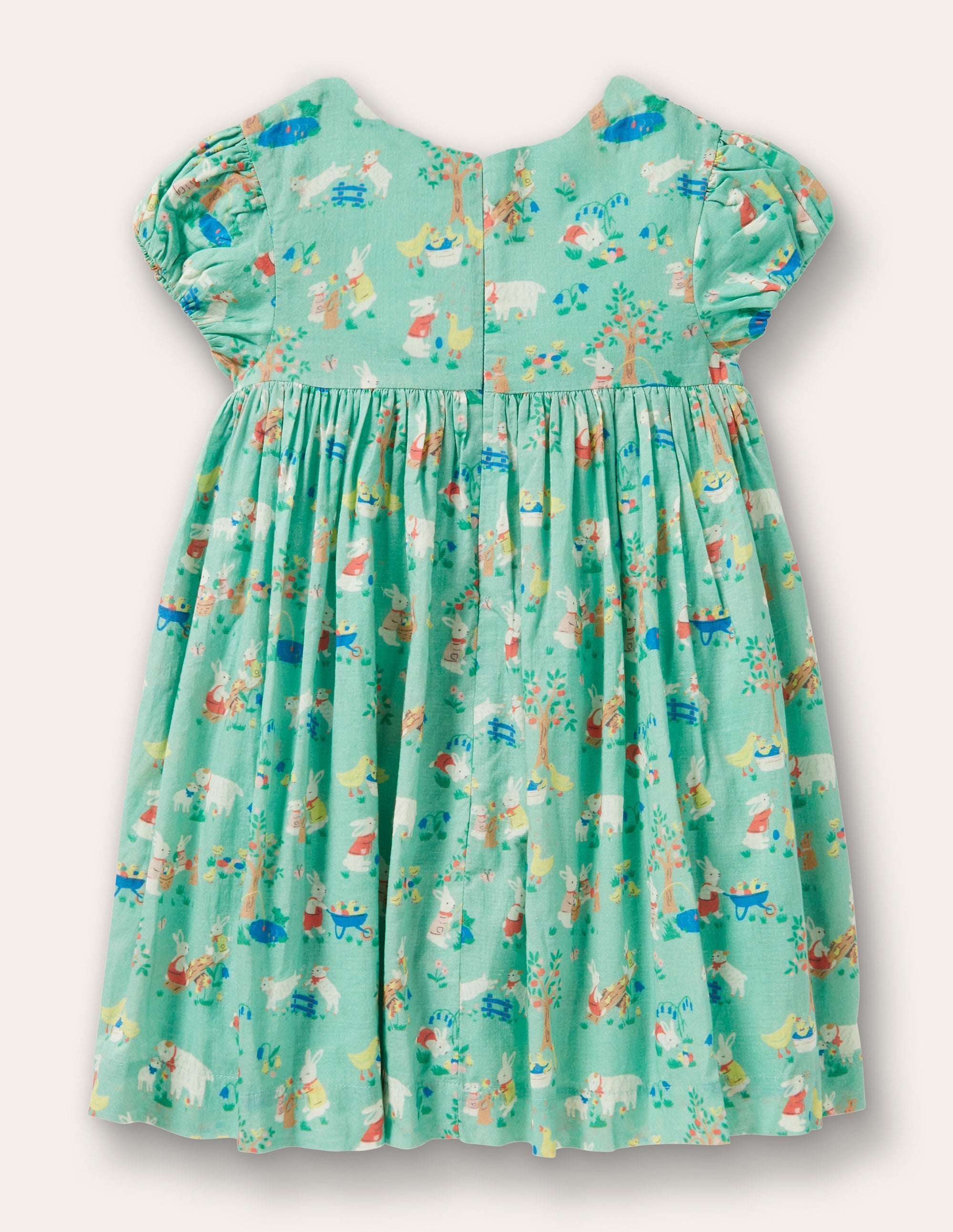 Smocked Dress-Fountain Green Spring Time - Image 2