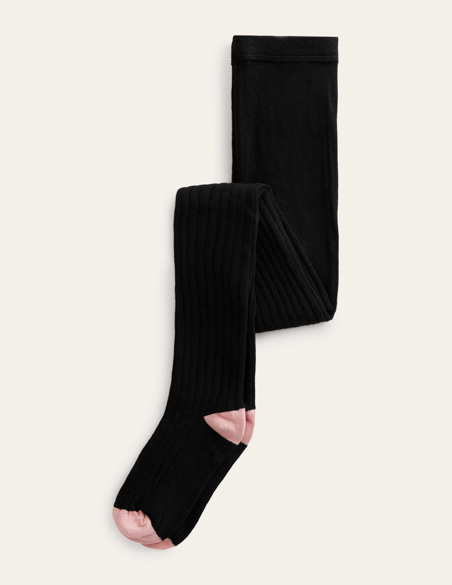 Ribbed Tights-Black