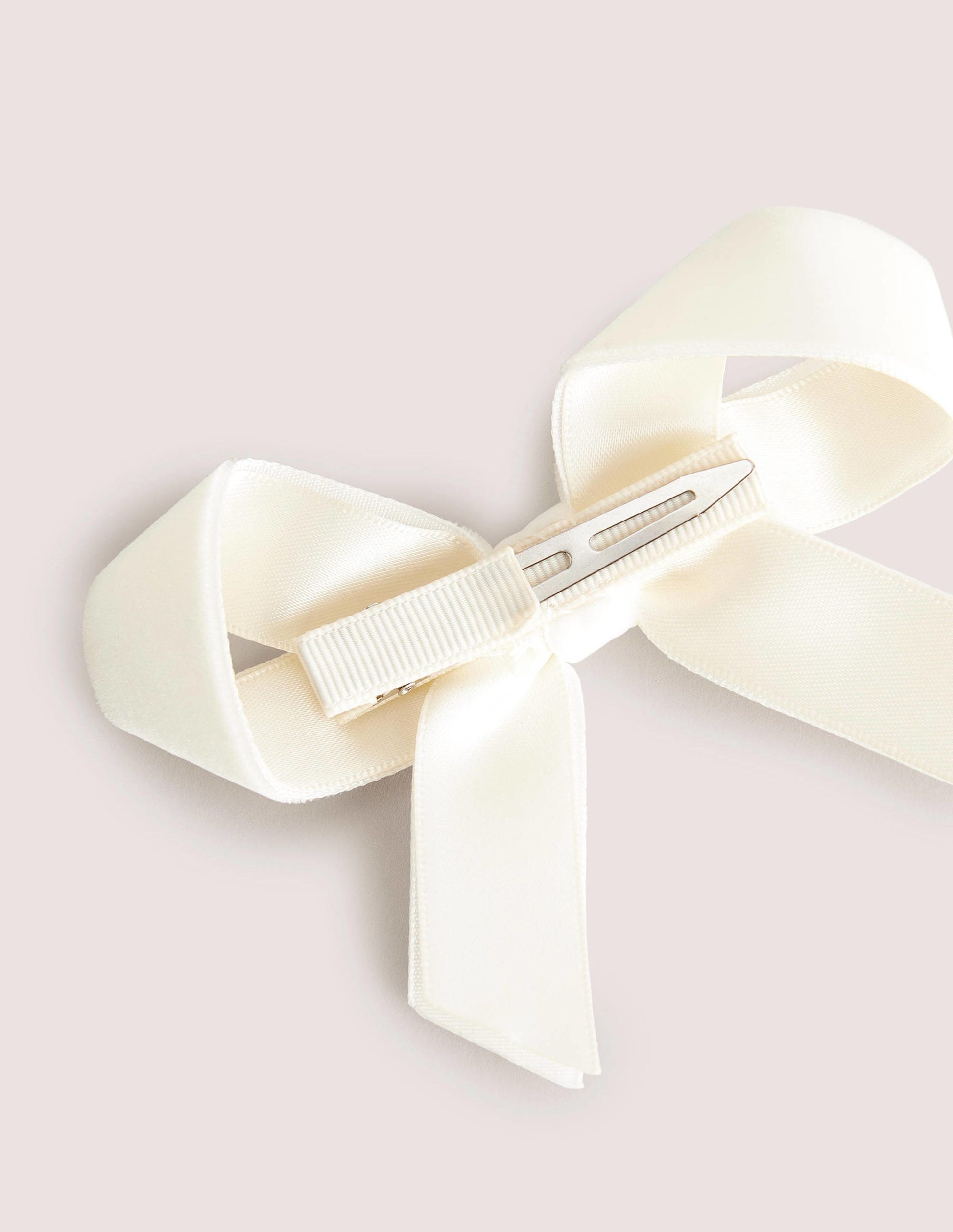 Large Bow Hair Clip-Ivory-2