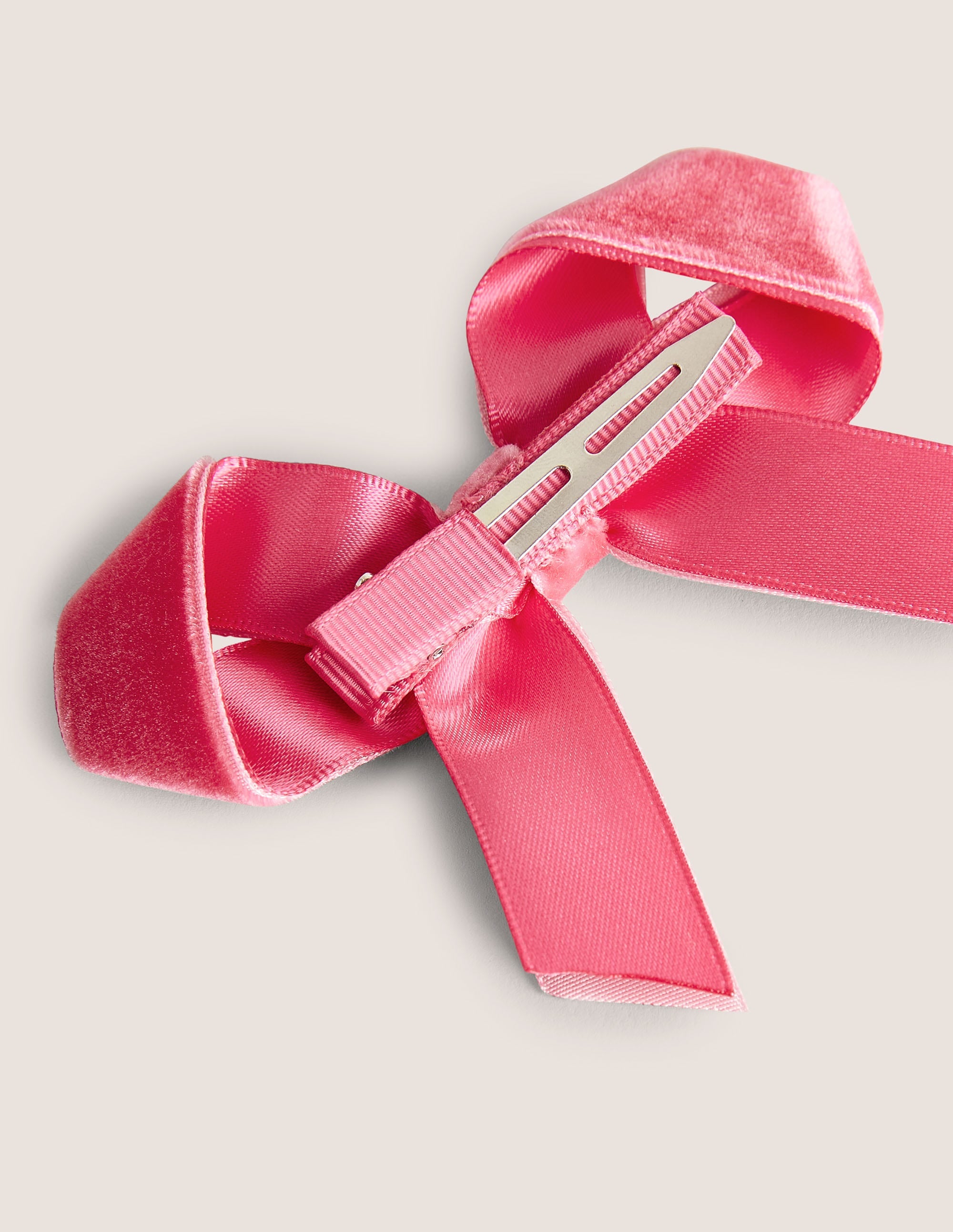 Large Bow Hair Clip-ShockingPink - Image 2