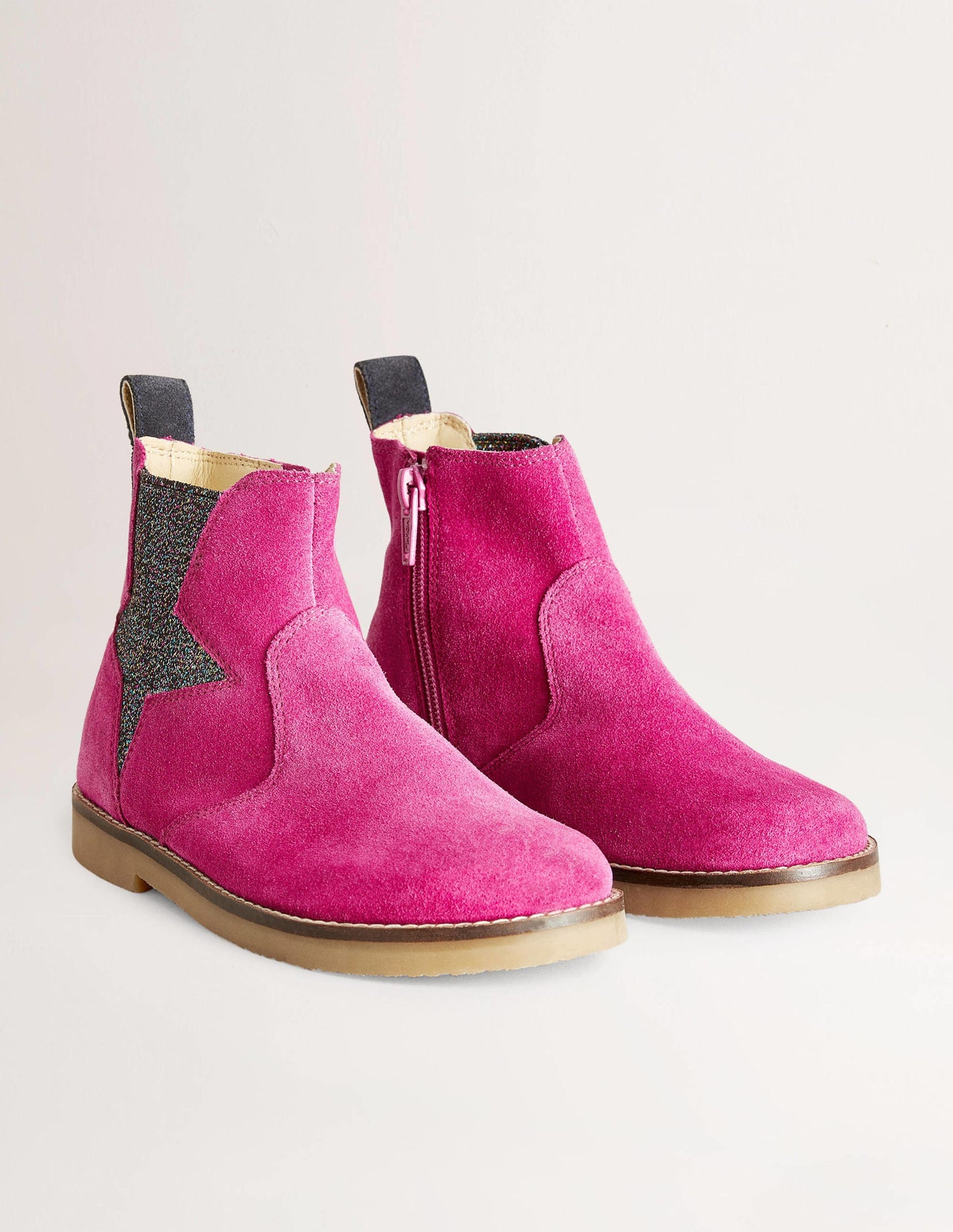 Chelsea Boots-Hot Pink Star