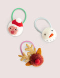 Pompom Hairbands 3 Pack-Multi Christmas