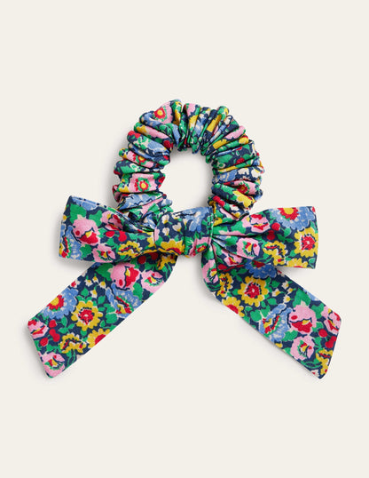 Bow Scrunchie-Bright Multi Floral-1