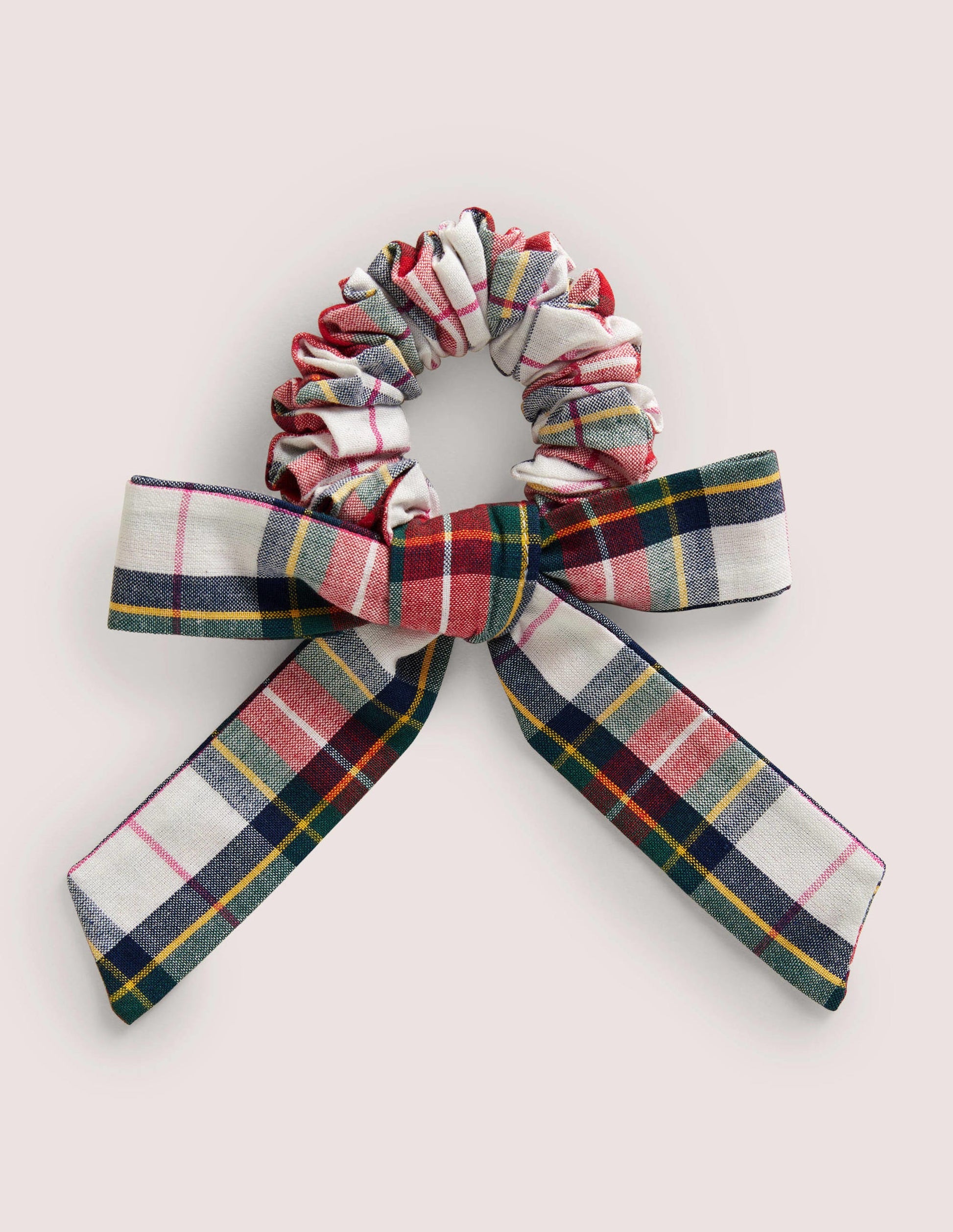 Bow Scrunchie-Multi Check-1