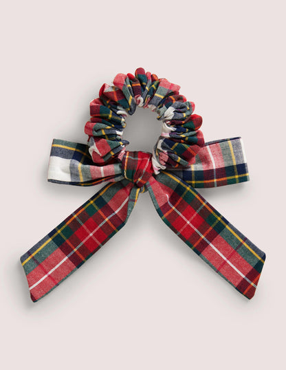 Bow Scrunchie-Multi Check-2