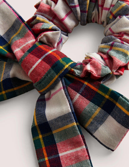 Bow Scrunchie-Multi Check-3