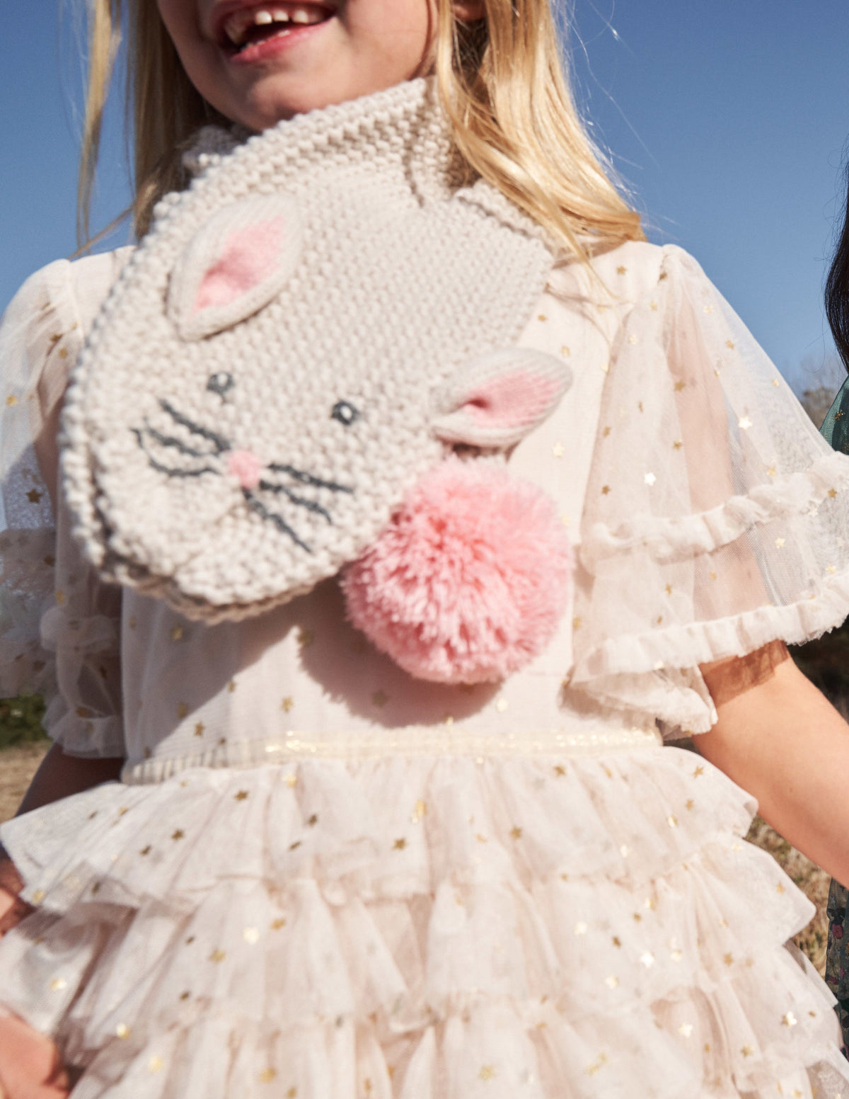 Novelty Scarf-Ivory Bunny - Image 4