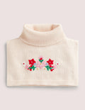 Knitted Neck Warmer-Ecru Marl