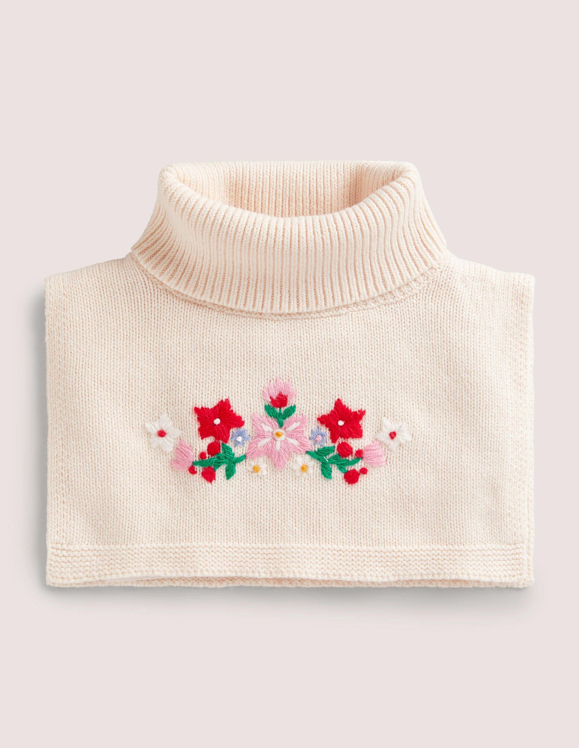 Knitted Neck Warmer-Ecru Marl-1
