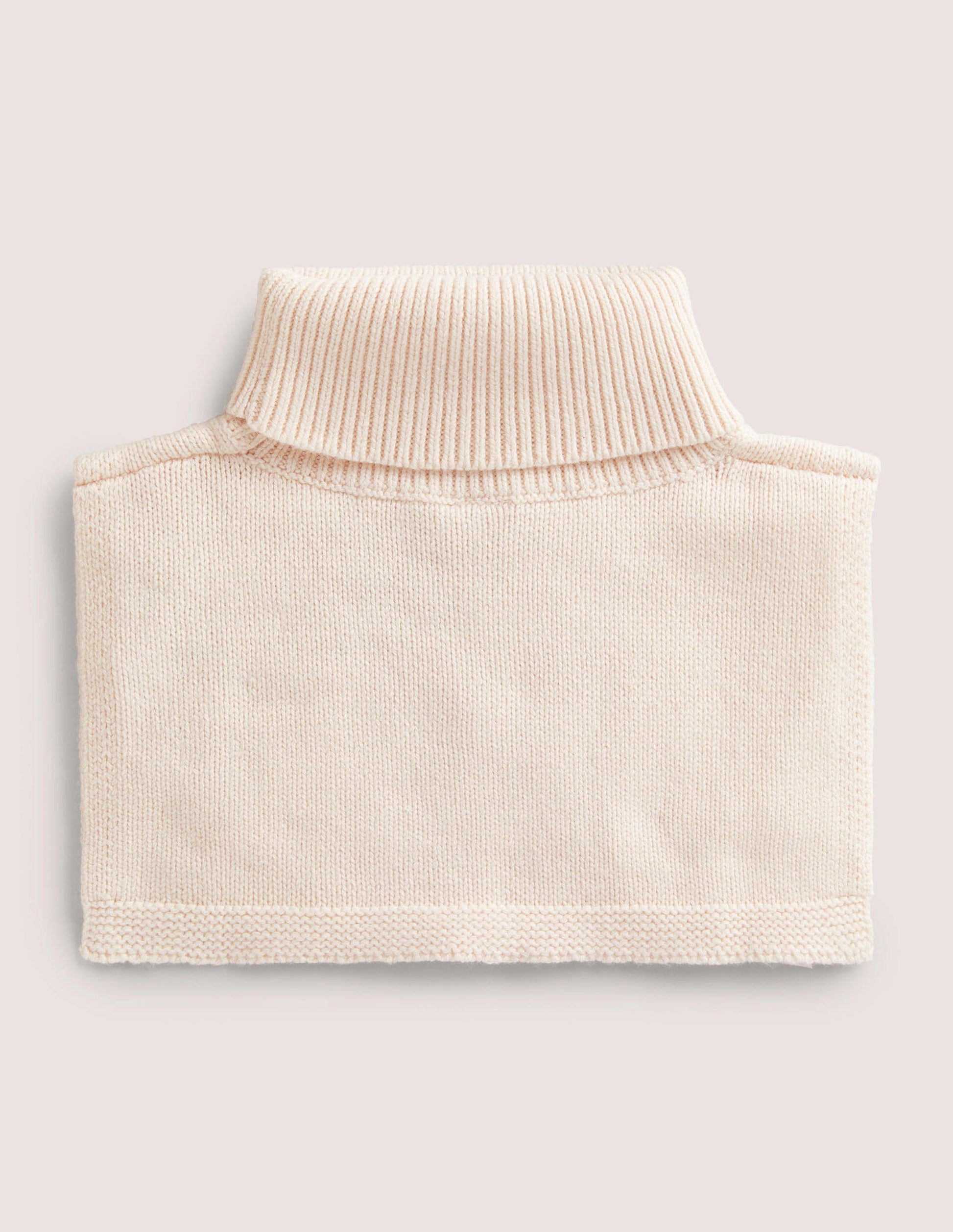 Knitted Neck Warmer-Ecru Marl-2