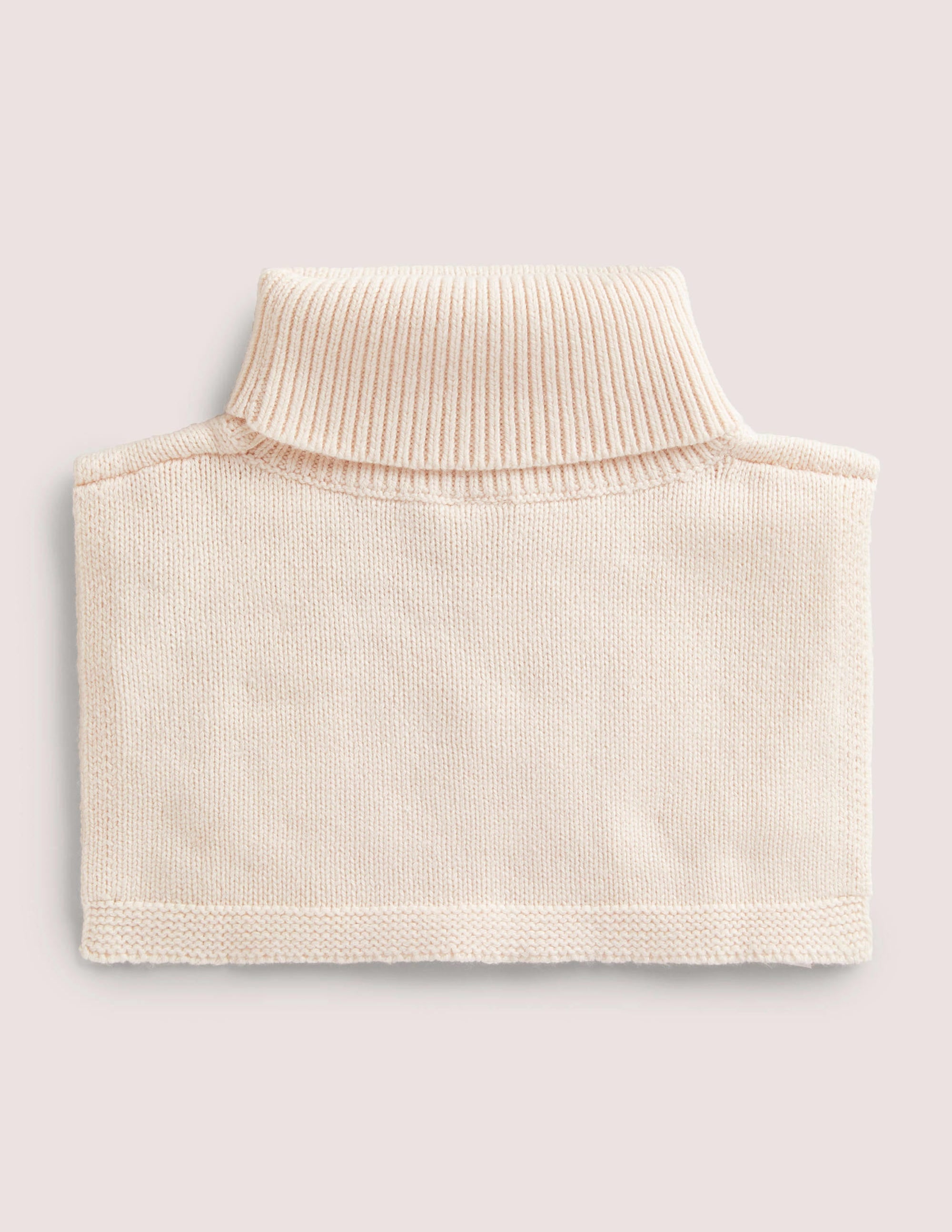 Knitted Neck Warmer-Ecru Marl - Image 2