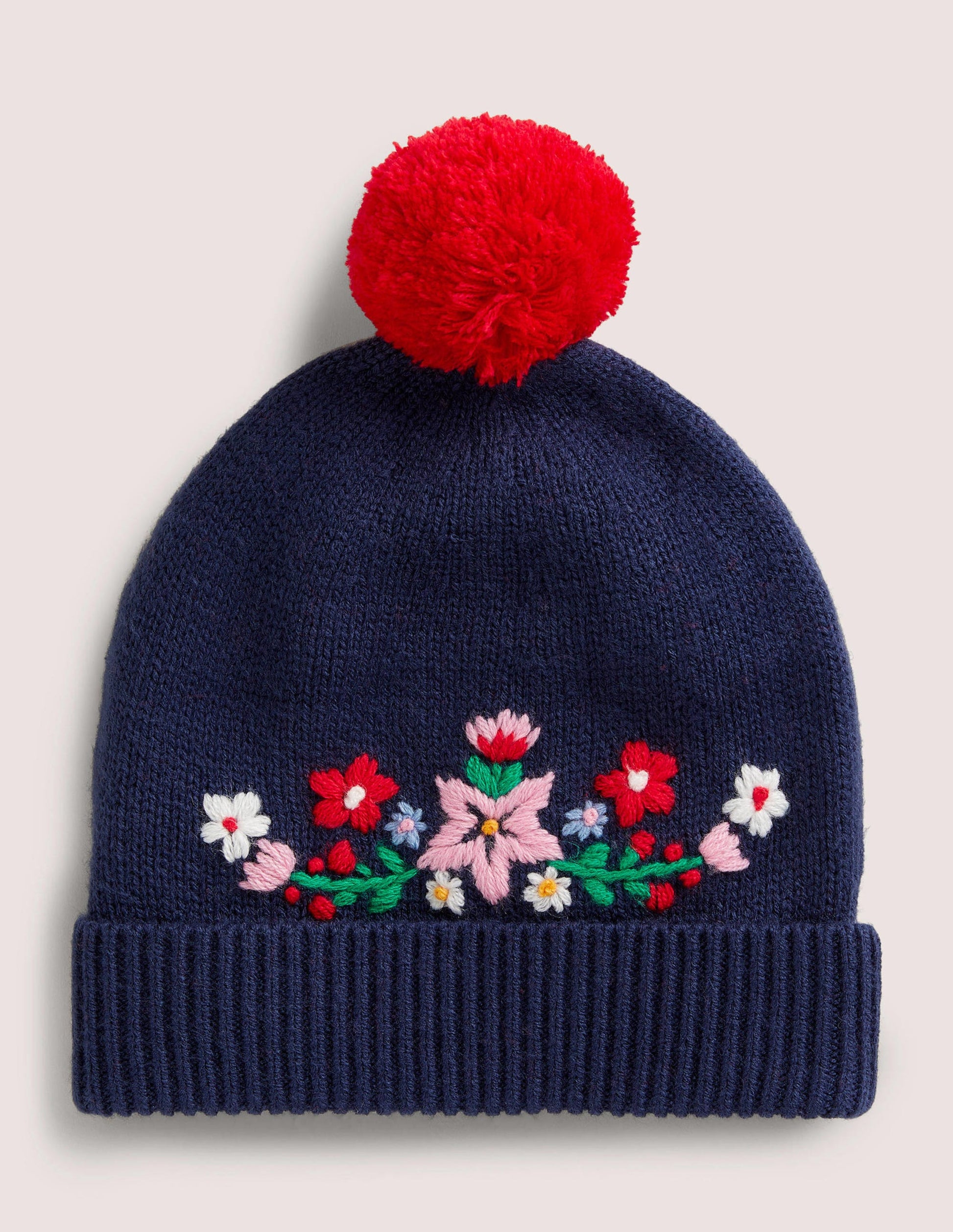 Embroidered Hat-Navy-1