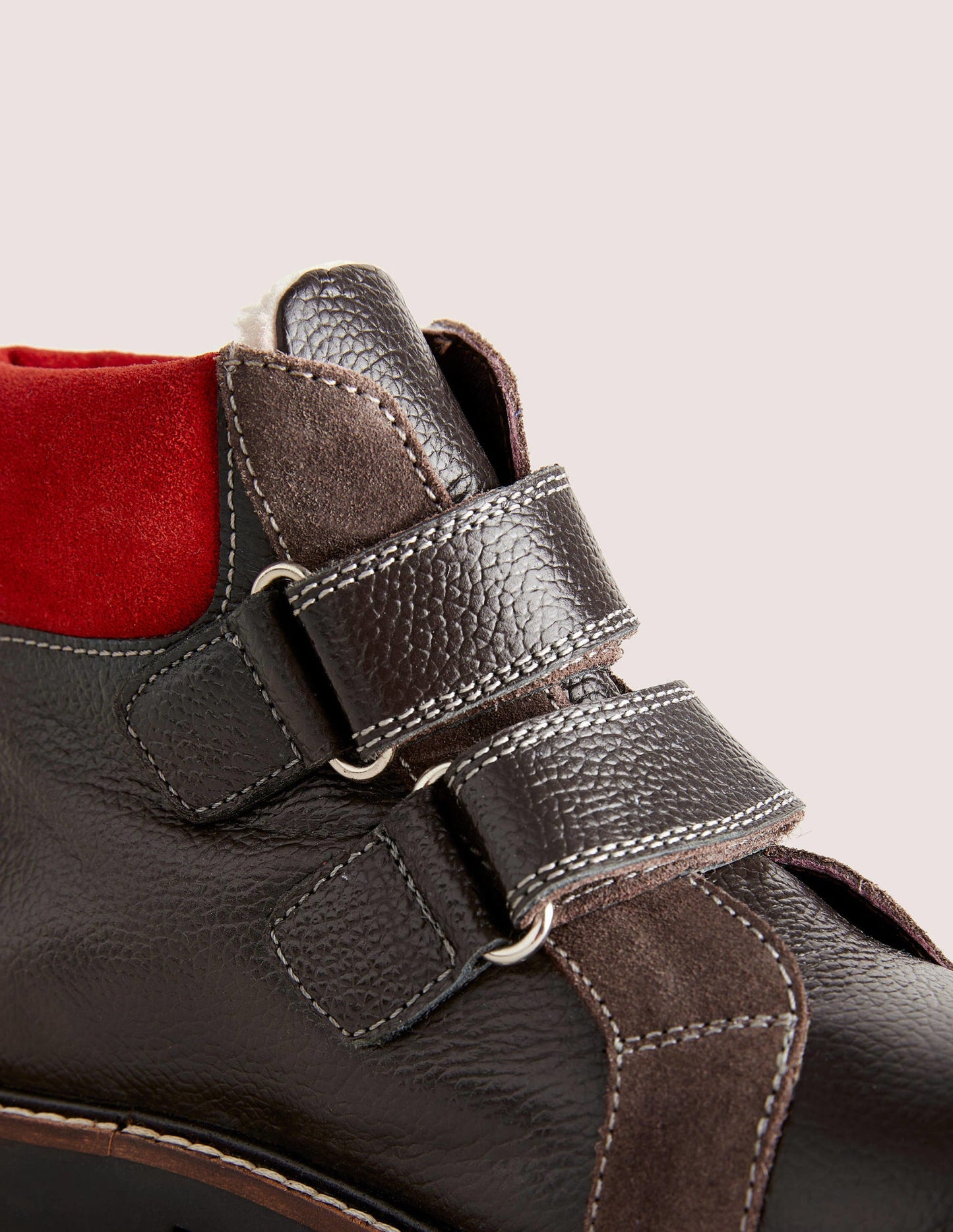 Cosy Leather Boots-Dark Grey