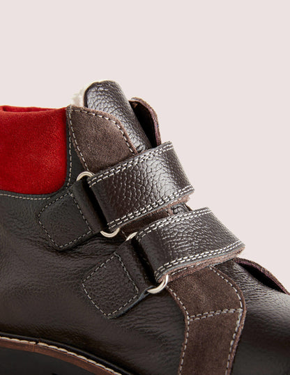 Cosy Leather Boots-Dark Grey-3