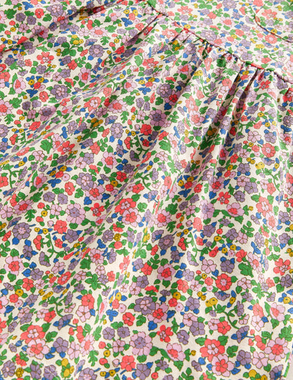 Long Sleeve Fun Jersey Dress-Ivory/Aster Purple Floral-3