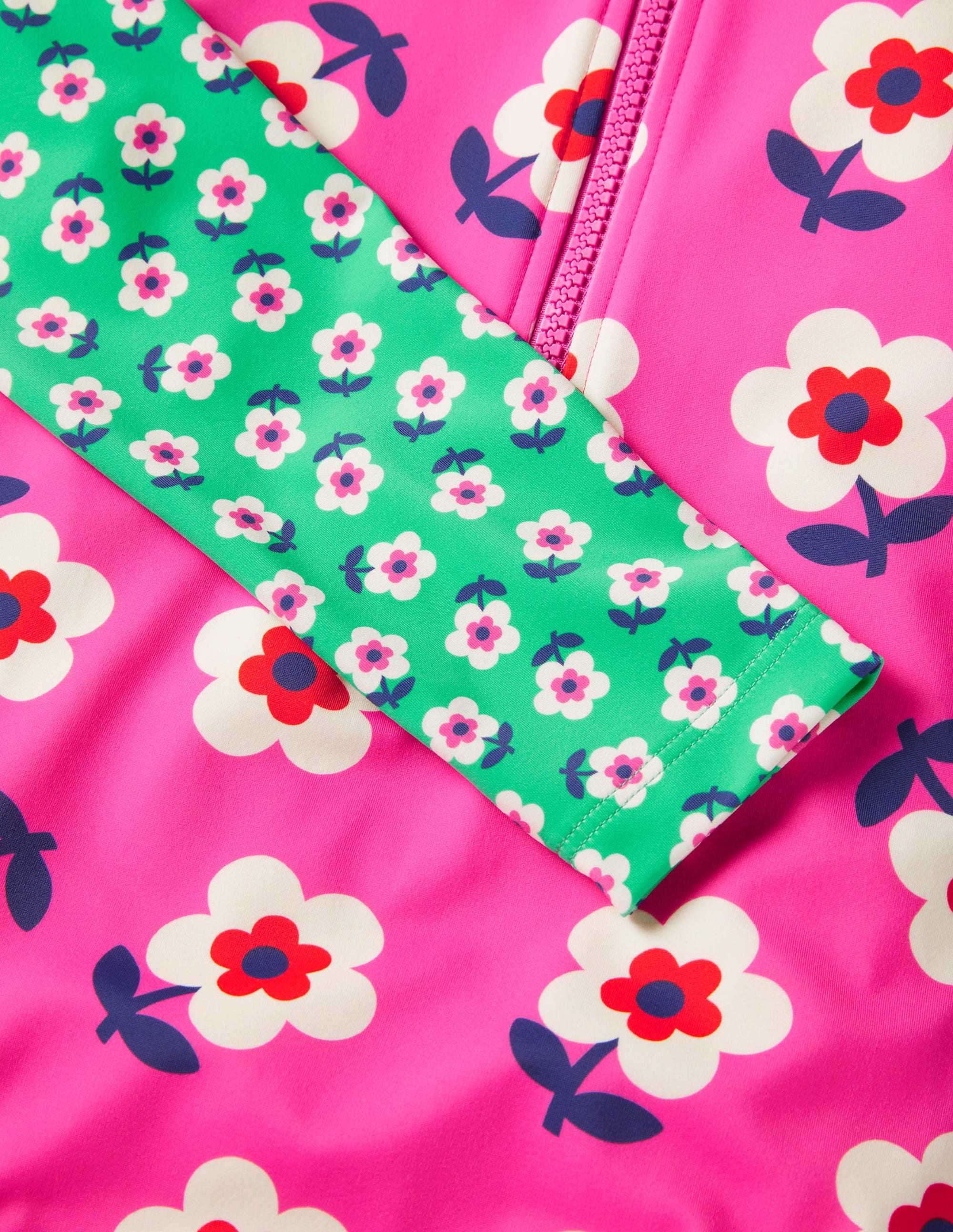 Long-sleeved Swimsuit-Tickled Pink Daisy - Image 3
