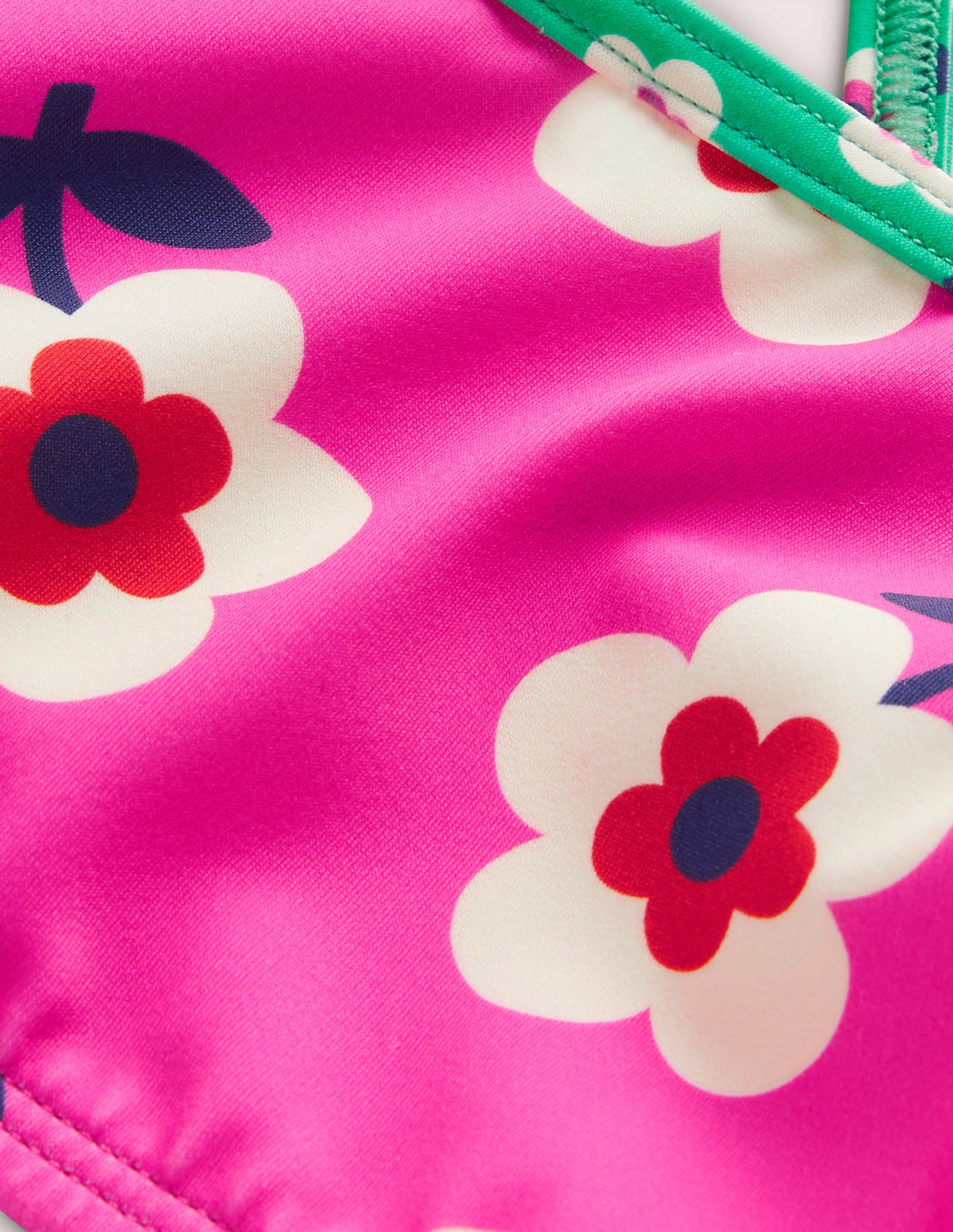 Patterned Bikini Top-Tickled Pink Daisy - Image 3