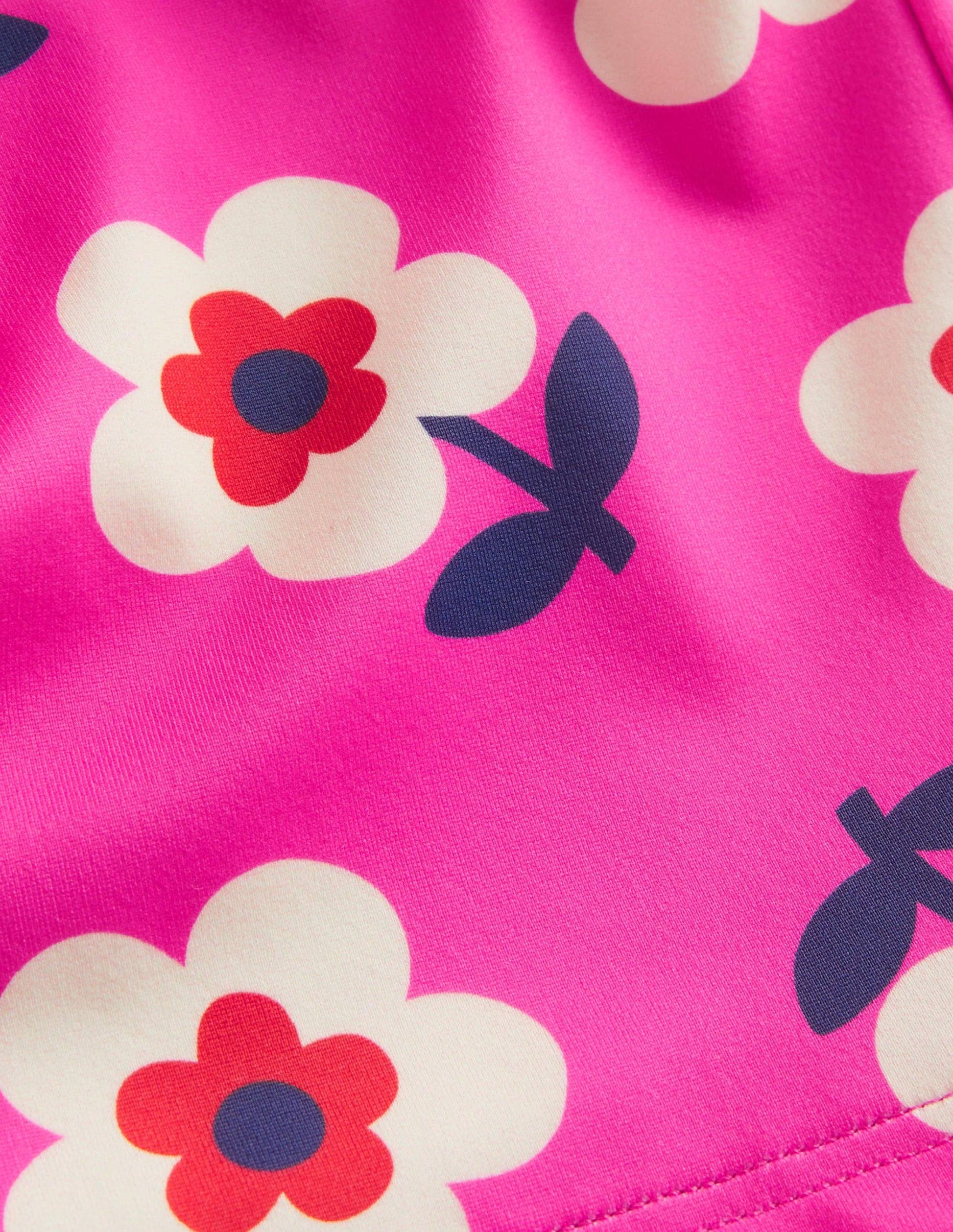Patterned Swim Shorts-Tickled Pink Daisy-3