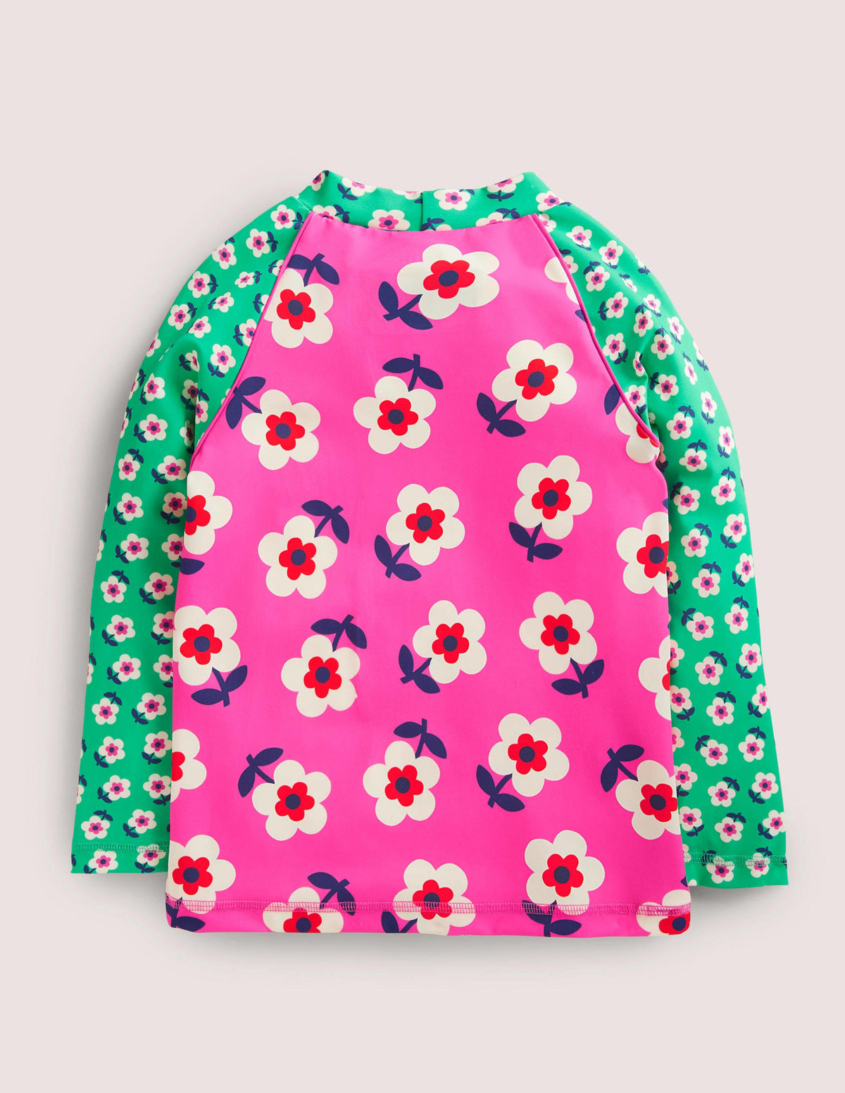 Patterned Rash Vest-Tickled Pink Daisy-2