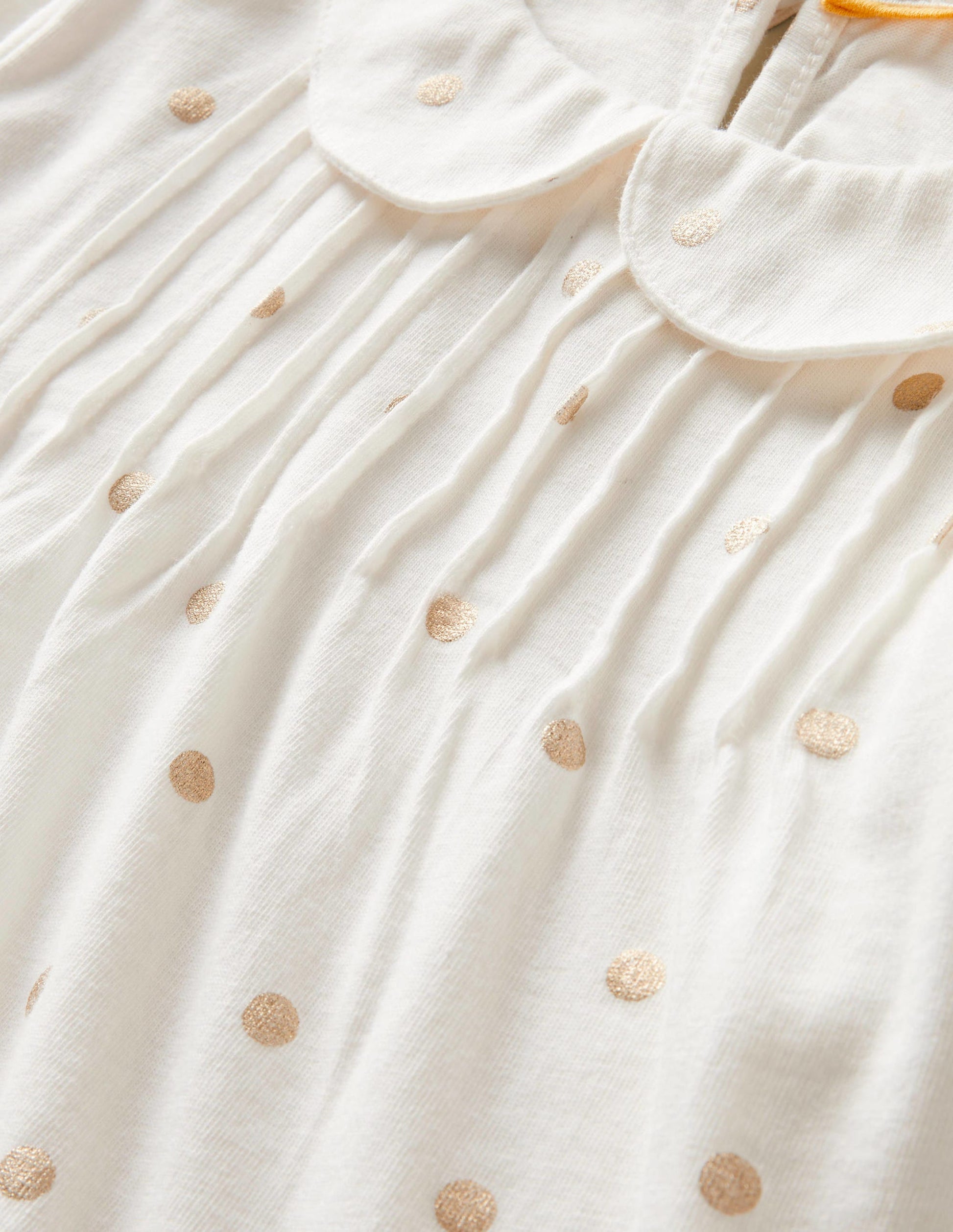 Collared Jersey Top-Ivory Confetti Foil Spot-3
