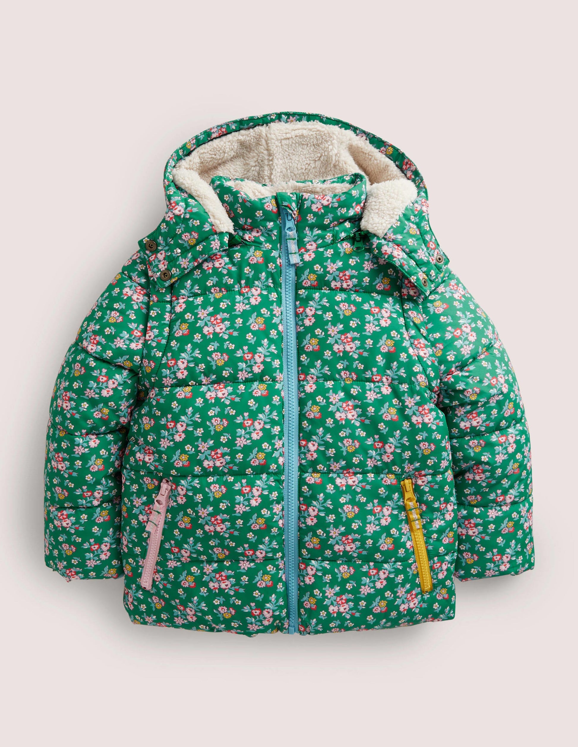 Cosy 2 in 1 Padded Jacket-Shady Glade Green Floral-1