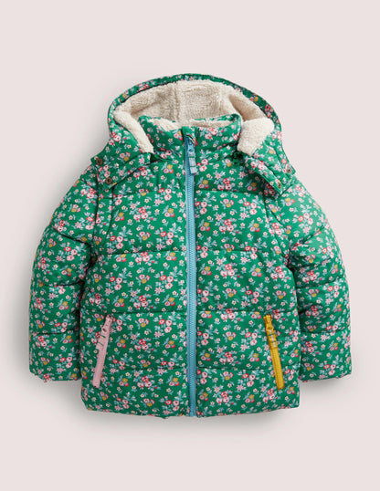 Cosy 2 in 1 Padded Jacket-Shady Glade Green Floral-1