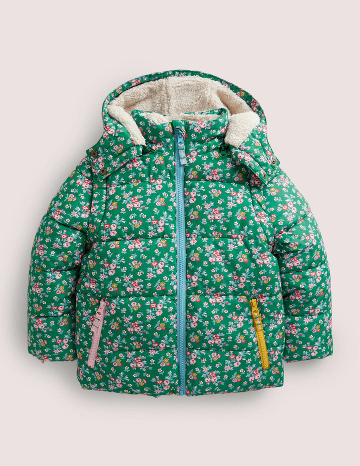 Cosy 2 in 1 Padded Jacket-Shady Glade Green Floral