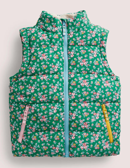Cosy 2 in 1 Padded Jacket-Shady Glade Green Floral-5