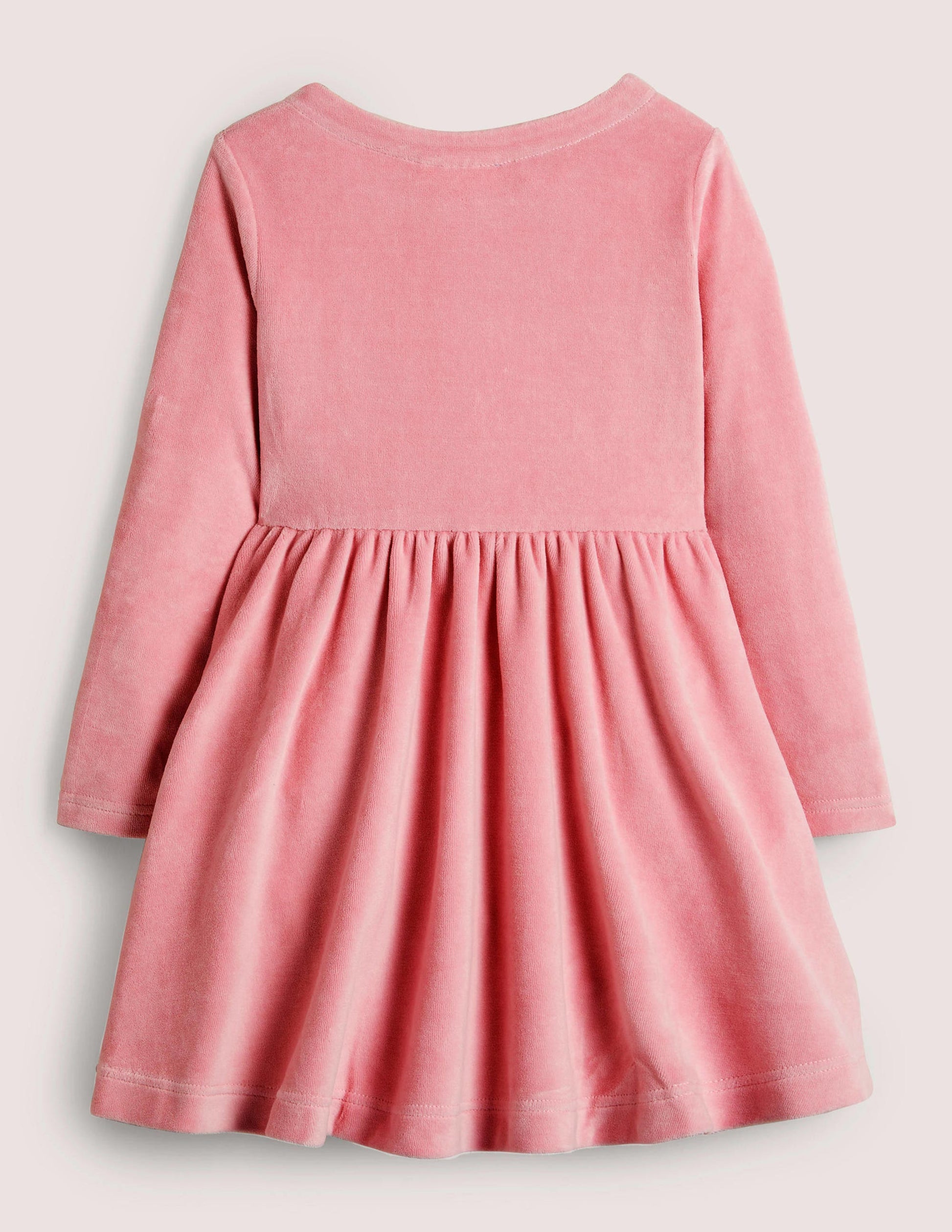 Twirly Velour Appliqué Dress-Cameo Pink Bunny-2