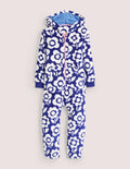 Zip-Up All-In-One-Bluing Blue Ski Floral