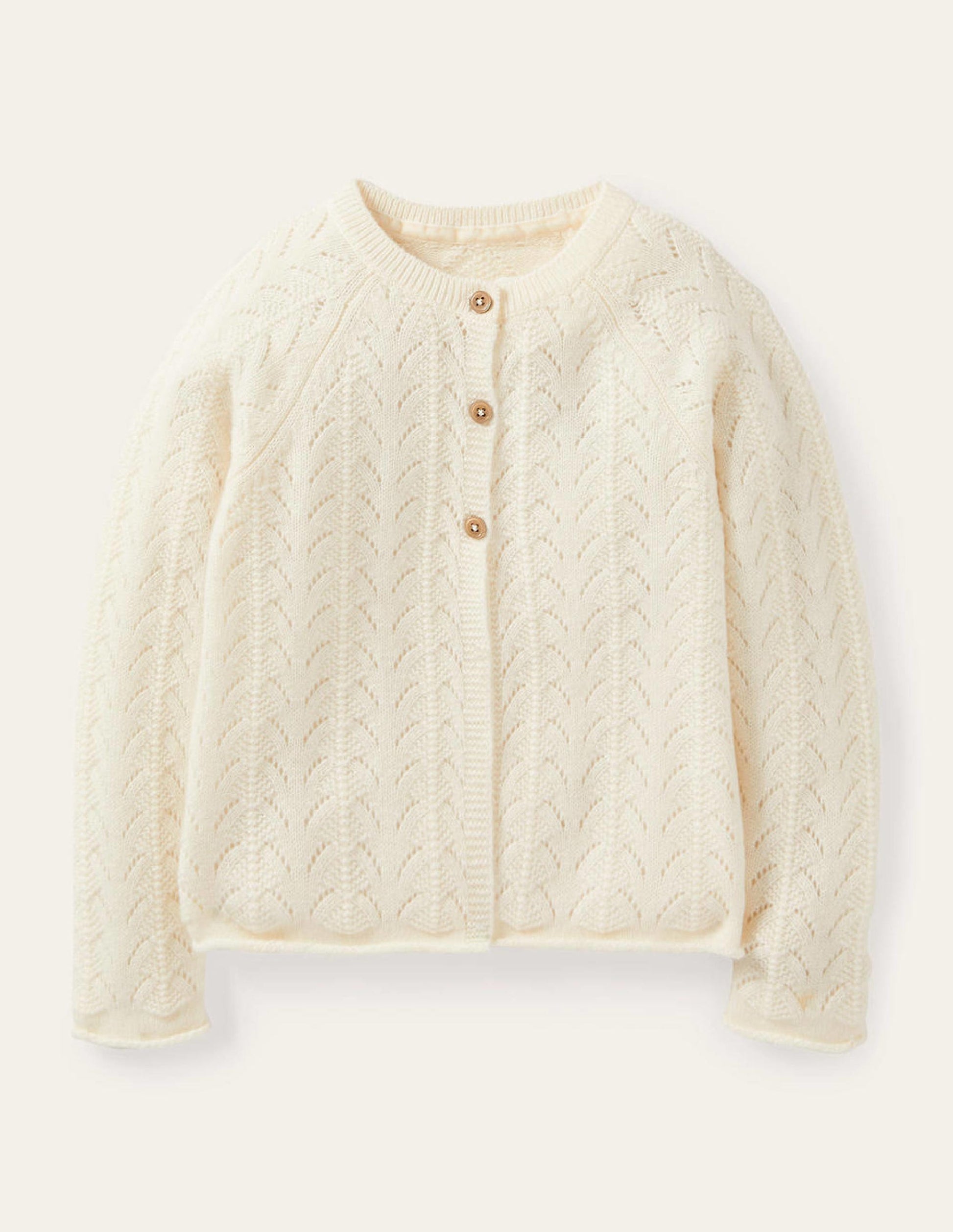 Cashmere Cardigan-Ecru Marl Cable-1