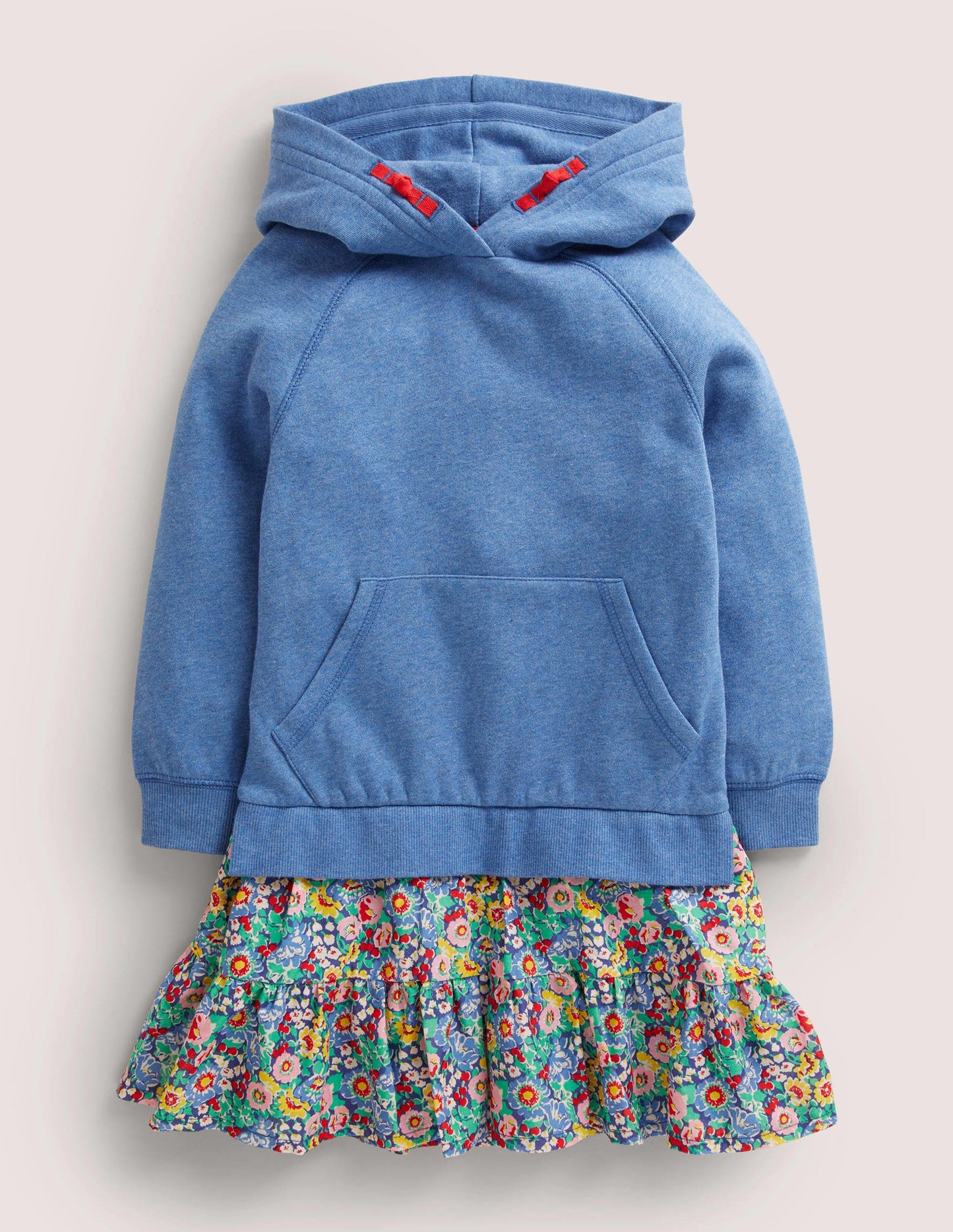 Cosy Hooded Sweat Dress-Multi Floral