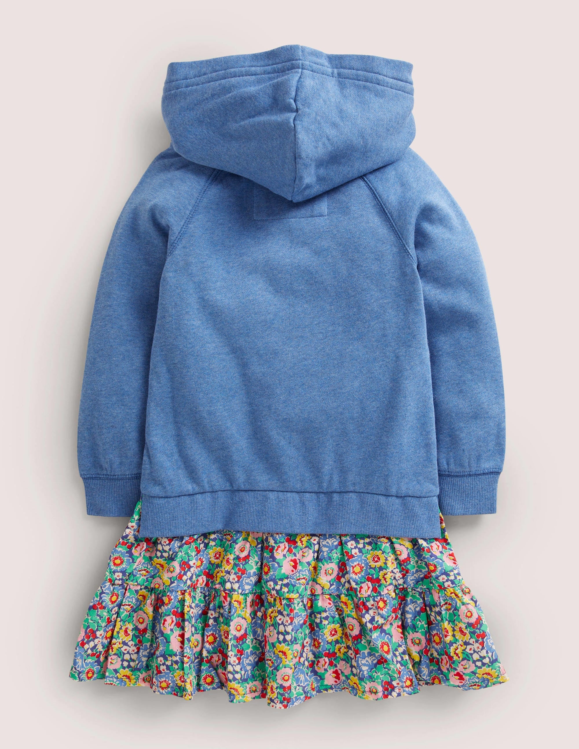 Cosy Hooded Sweat Dress-Multi Floral - Image 2