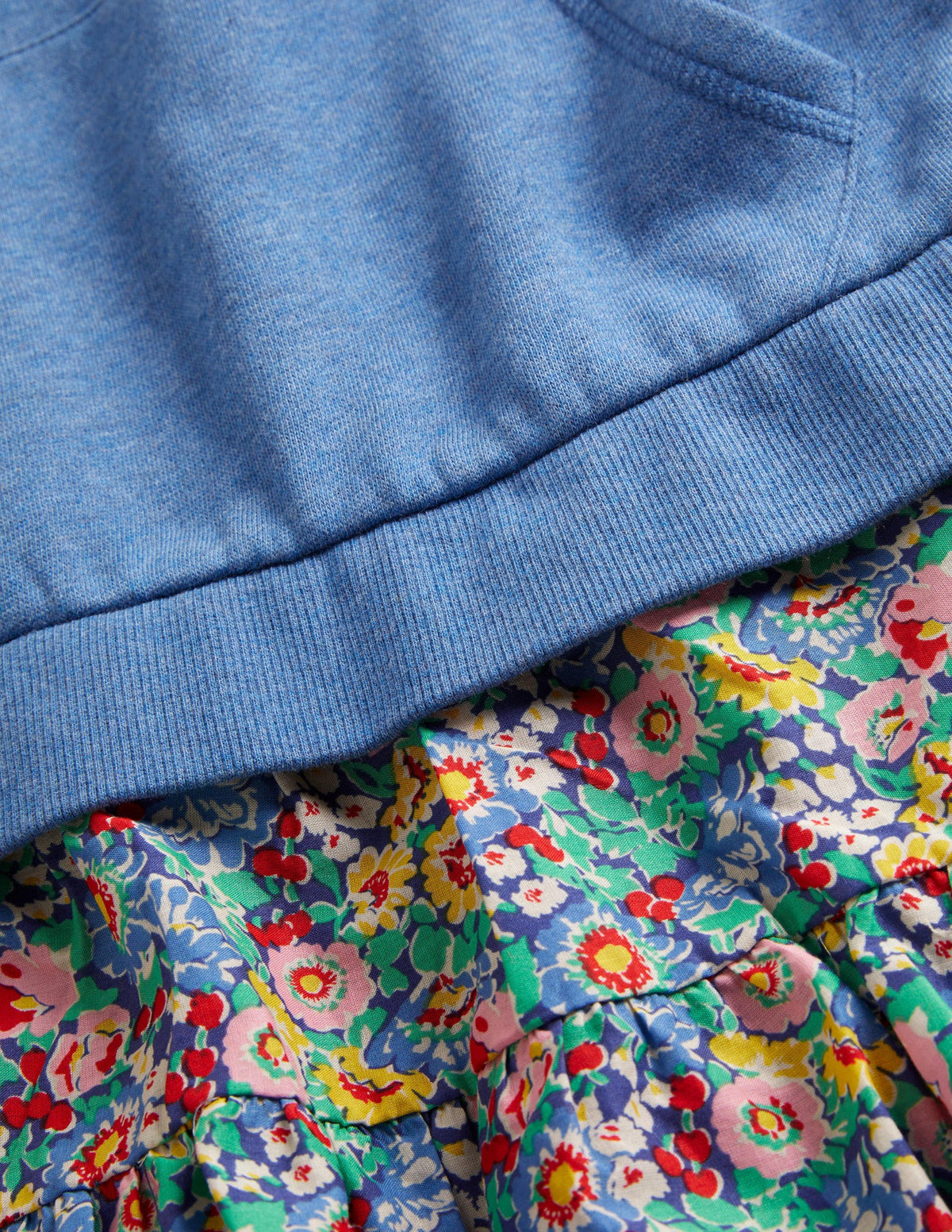 Cosy Hooded Sweat Dress-Multi Floral - Image 3