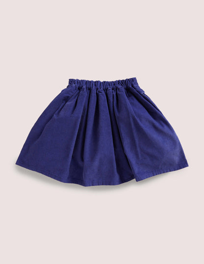 Cord Appliqué Skirt-Starboard Blue Unicorns-2